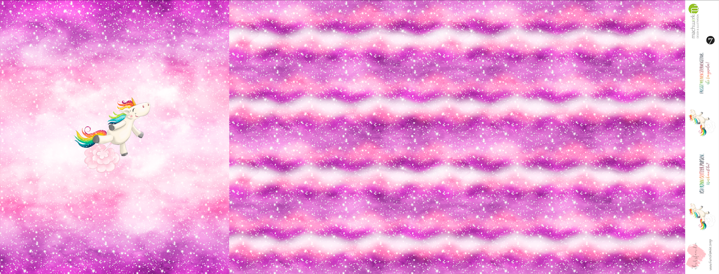 Bio-Jersey Glitzereinhorn blush