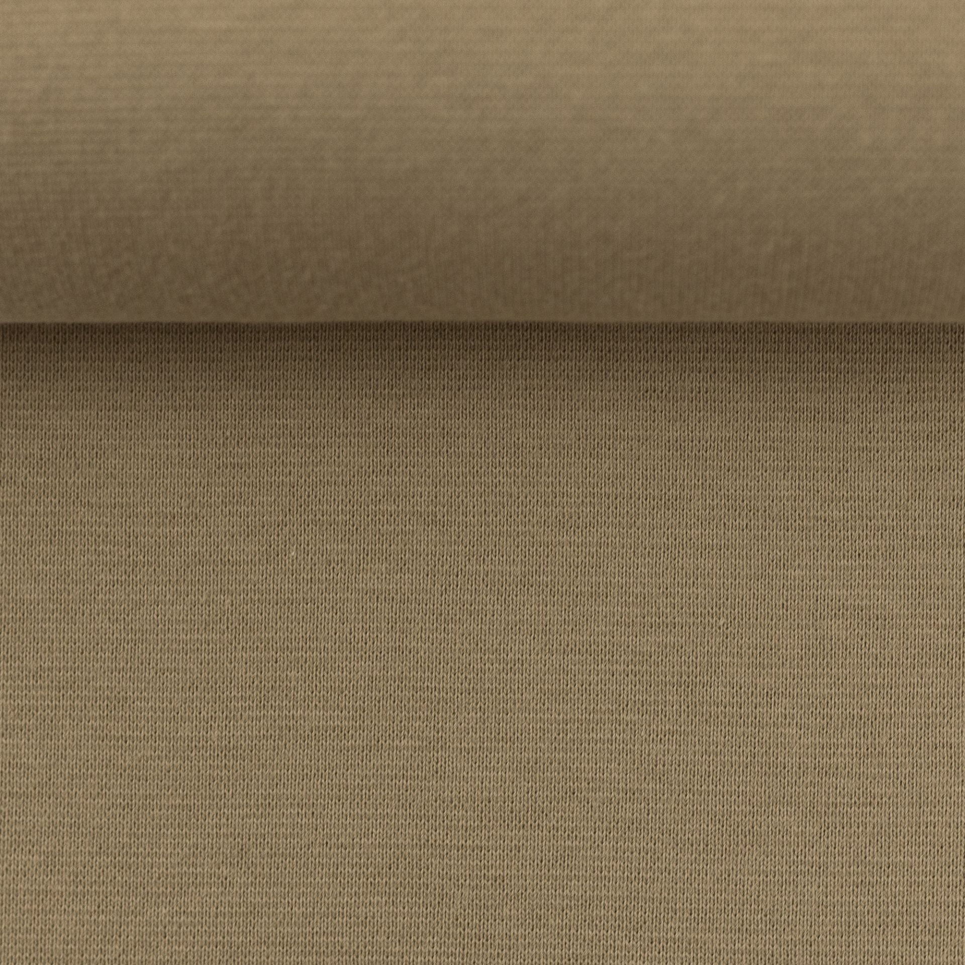 0,5m Sweat angeraut (innen kuschlig) Camel 673