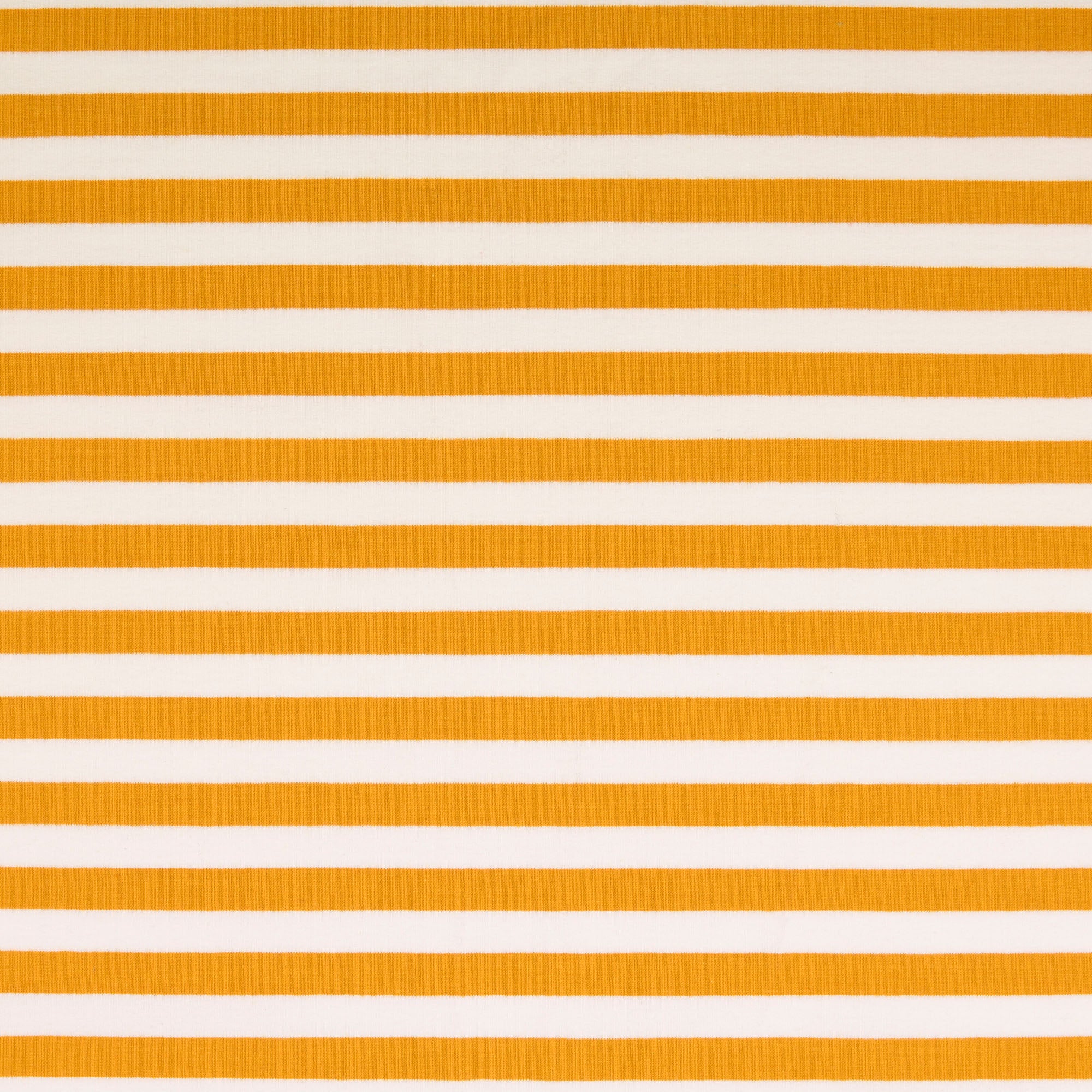 0,5m Sommersweat Stripes "Mandy" senf weiß