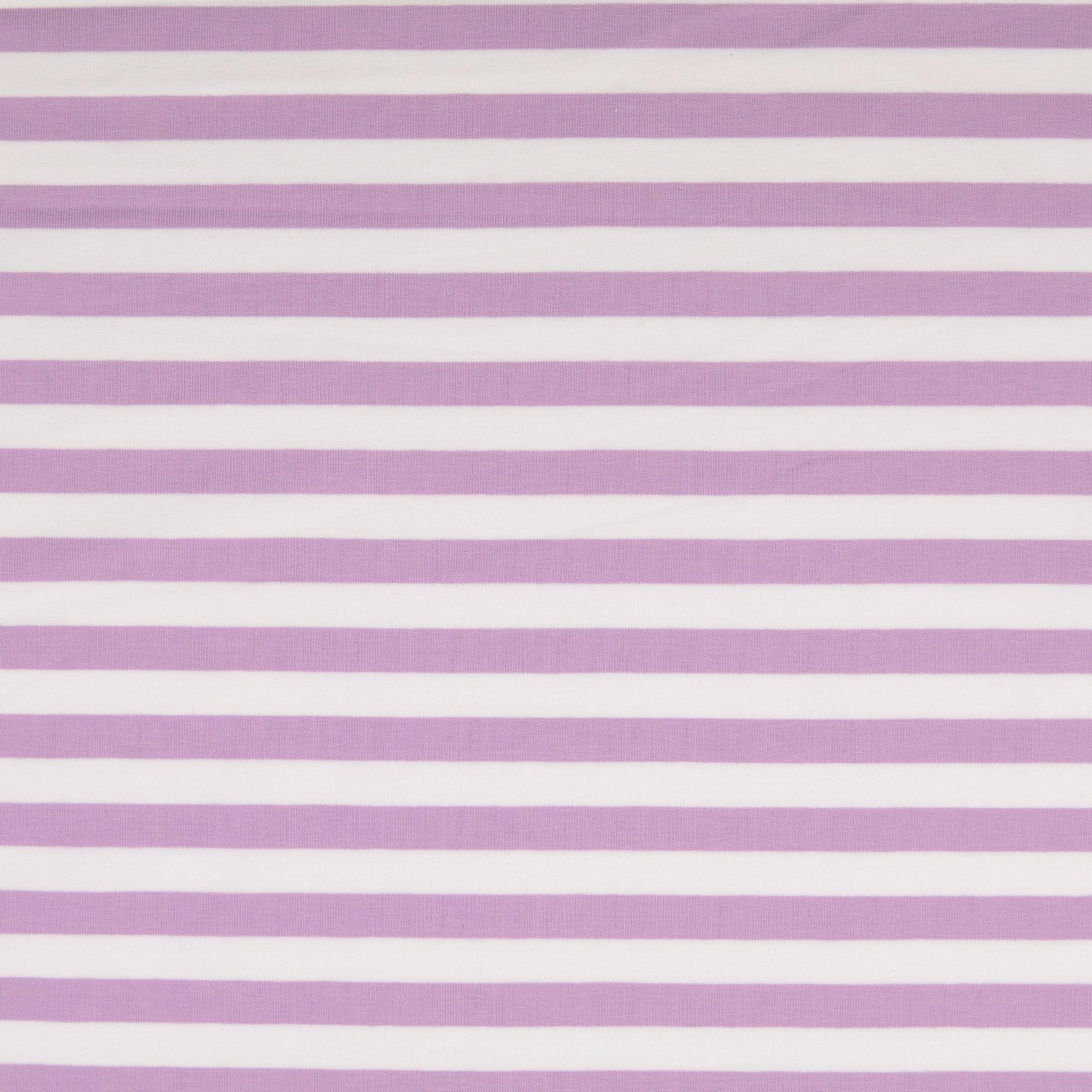 0,5m Sommersweat Stripes "Mandy" lila weiß
