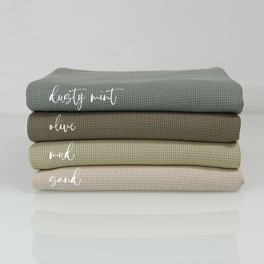 0,5m Ökotex 100 - Waffel-Jersey dusty mint