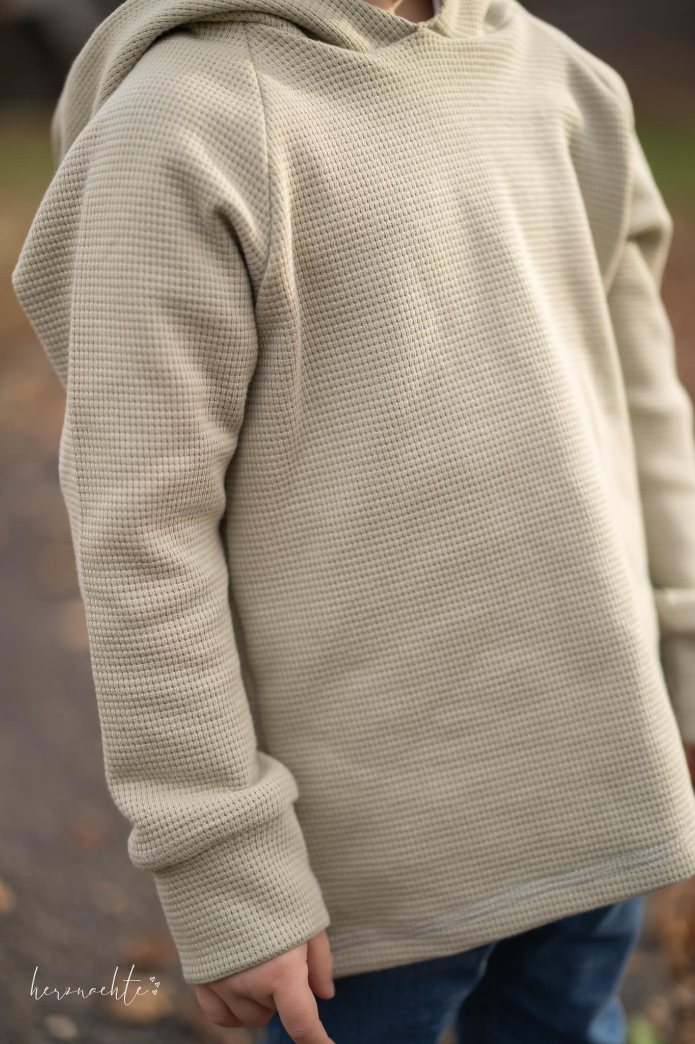 0,5m Ökotex 100 - Waffel-Jersey mud