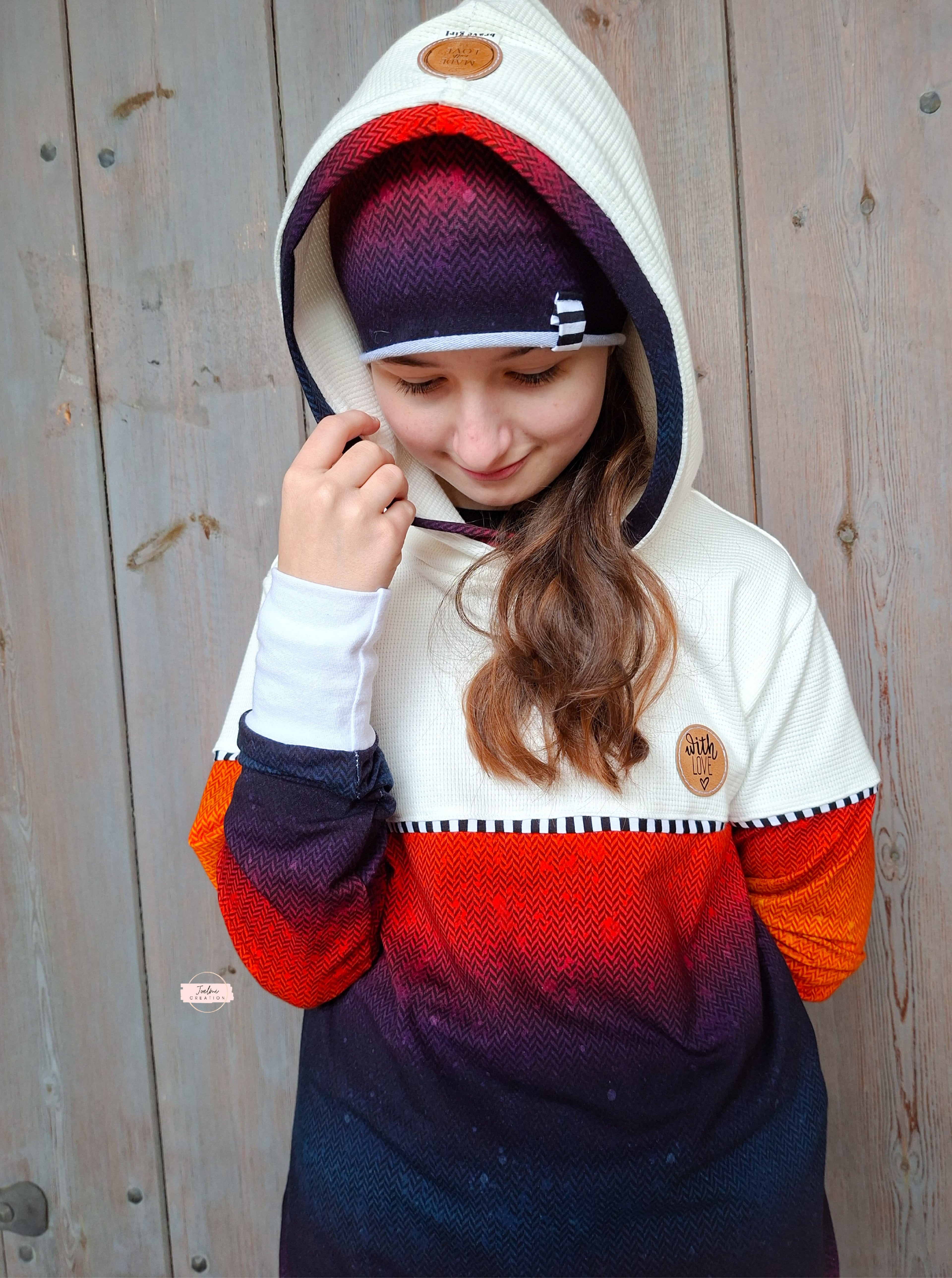 0,5m Bio-Sommersweat Fischgrät Dirty Herringbone gradient sunset 03