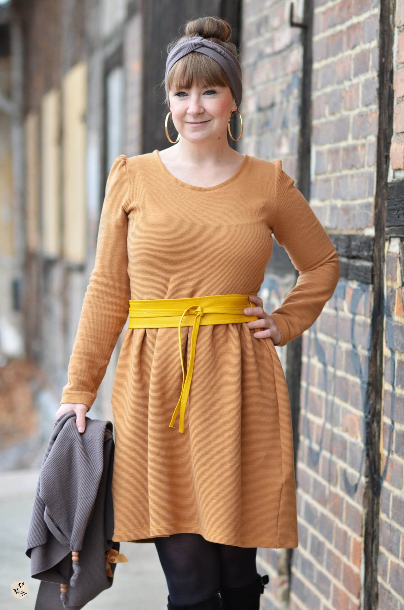 0,5m Ökotex 100 - Ripp-Jersey caramel