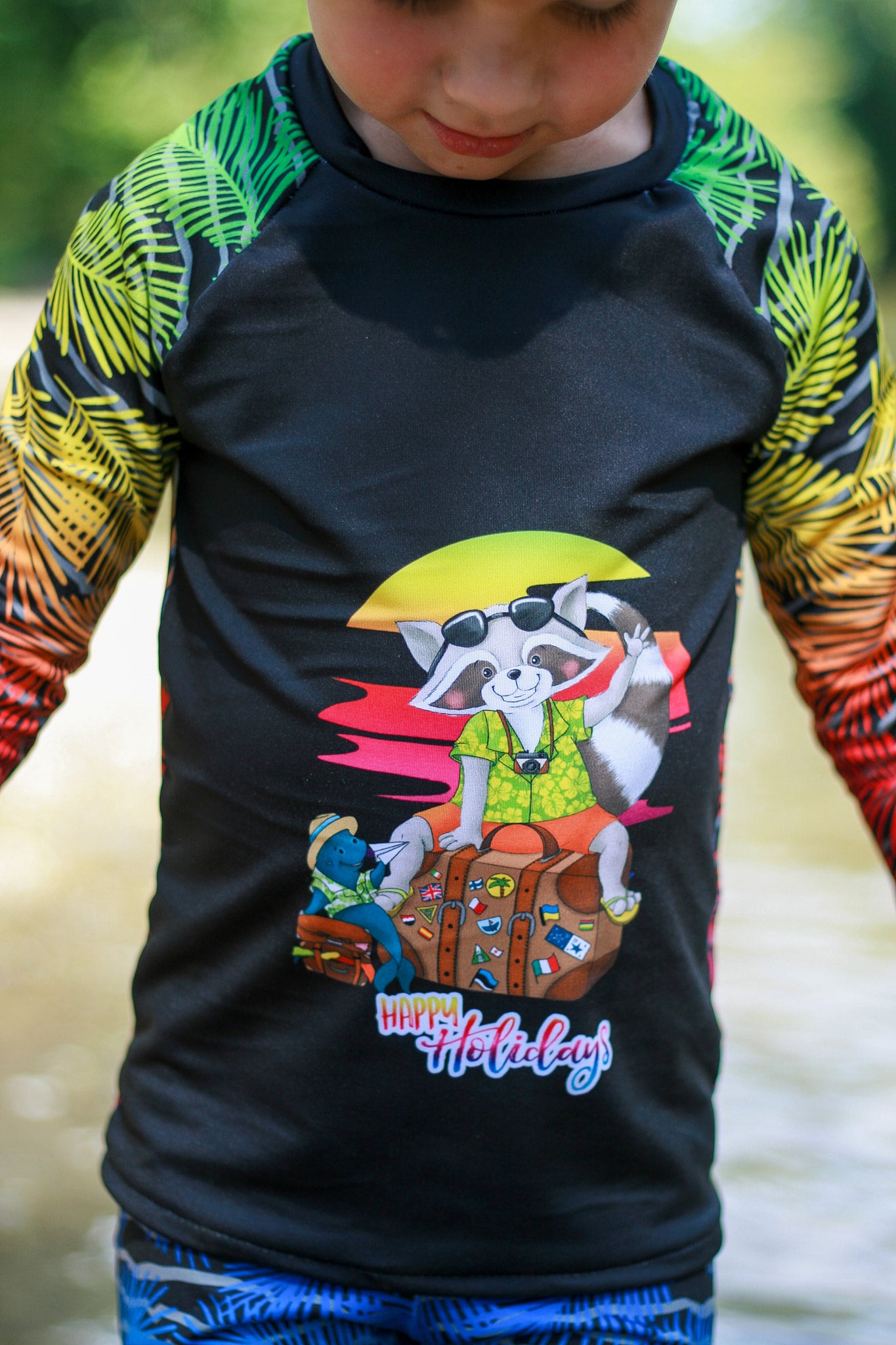 UV-Lycra Charlie Urlaub schwarzbunt
