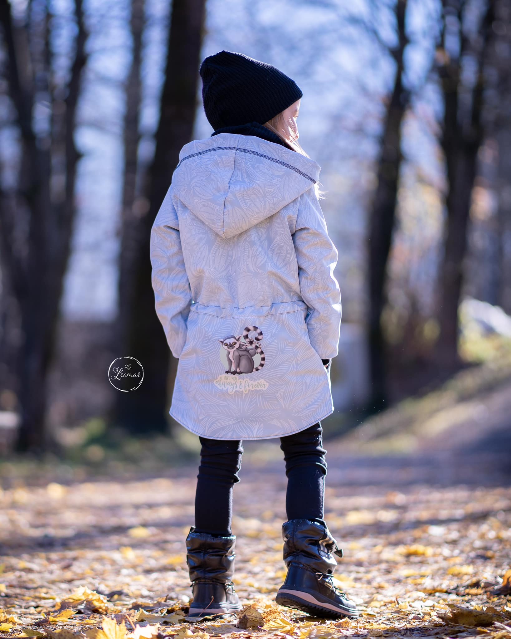 Softshell LemurenLIEBE taubenblau