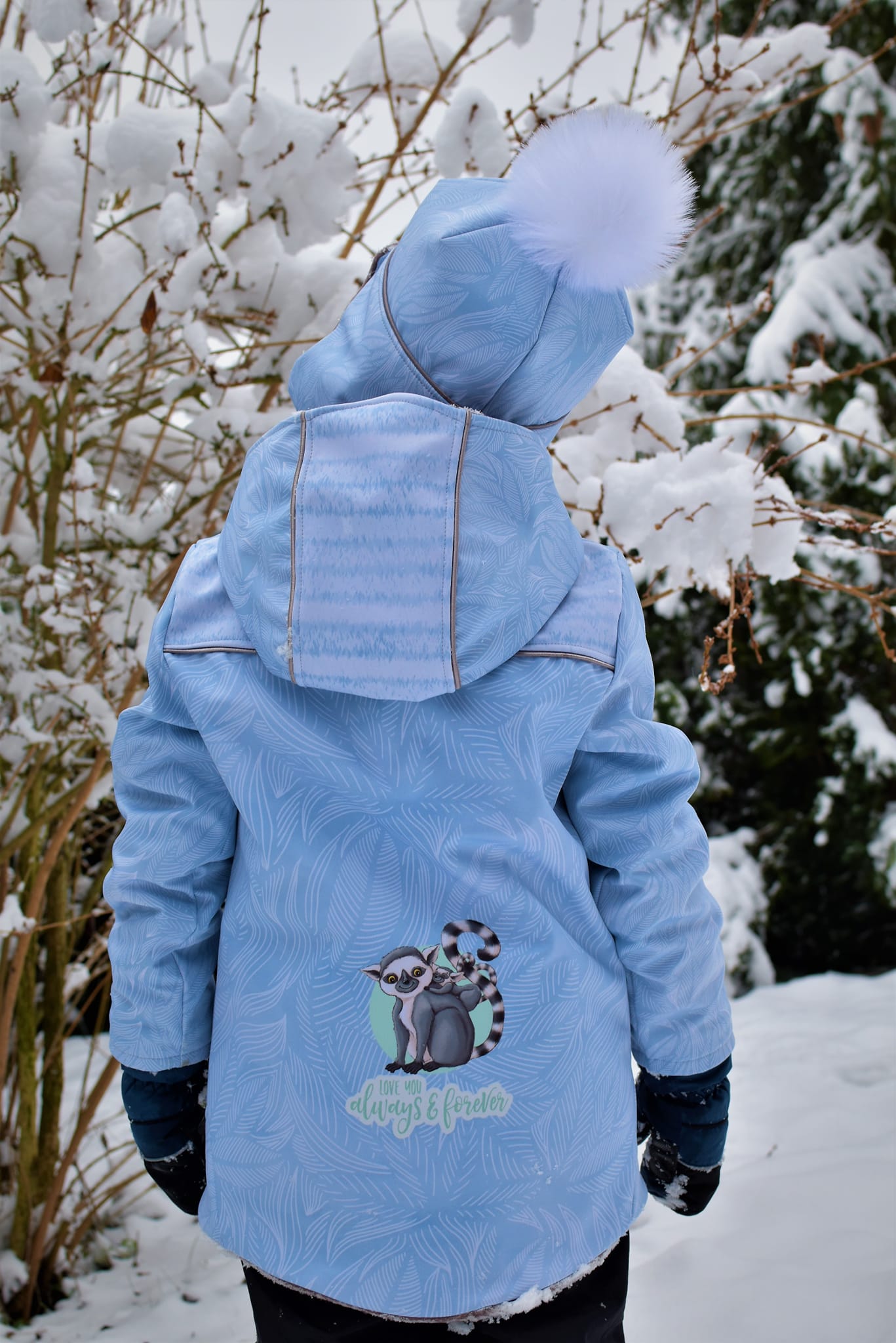 Softshell LemurenLIEBE taubenblau