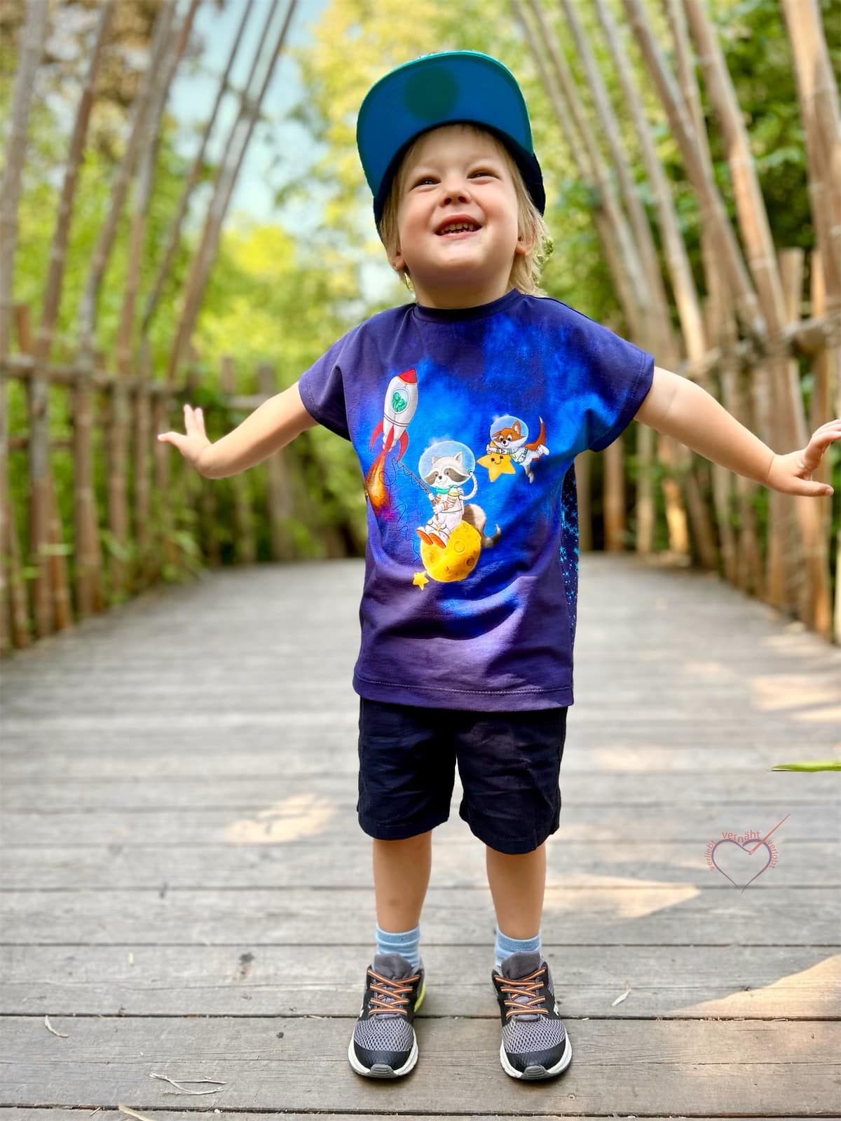 Bio-Jersey Charlie "Little Explorer" königsblau