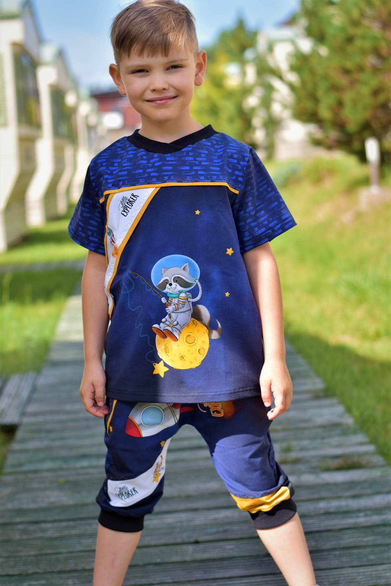 Bio-Jersey Charlie "Little Explorer" blauschwarz