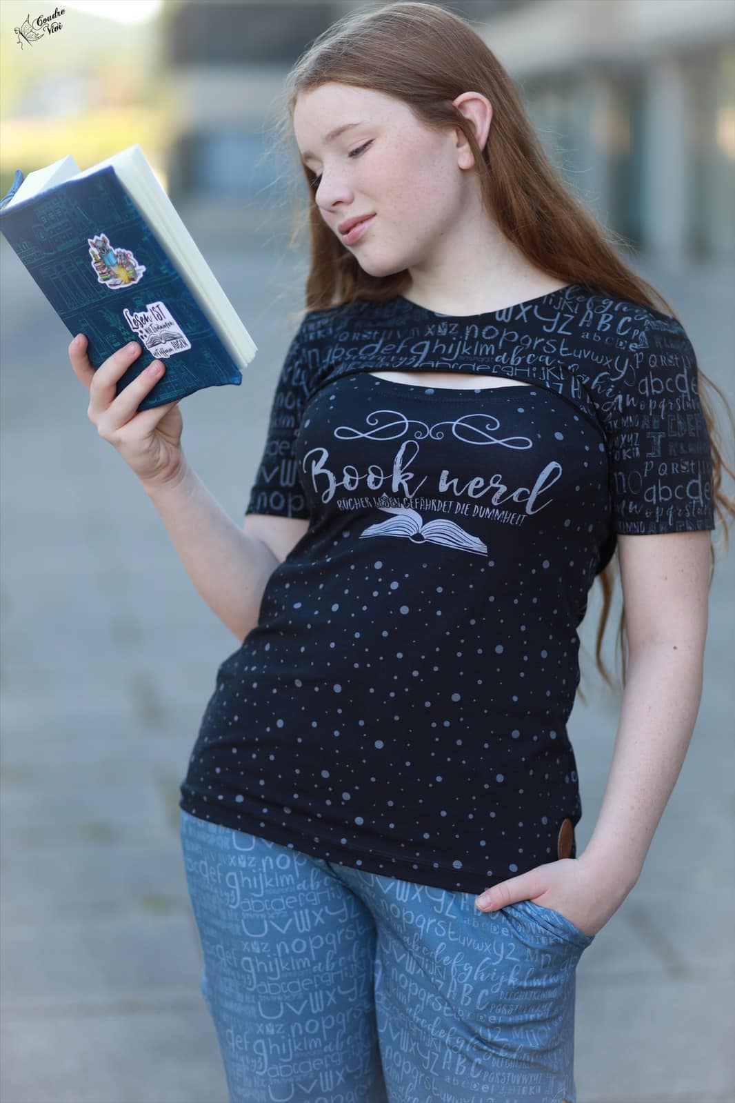 Bio-Jersey "Booknerd" schwarz