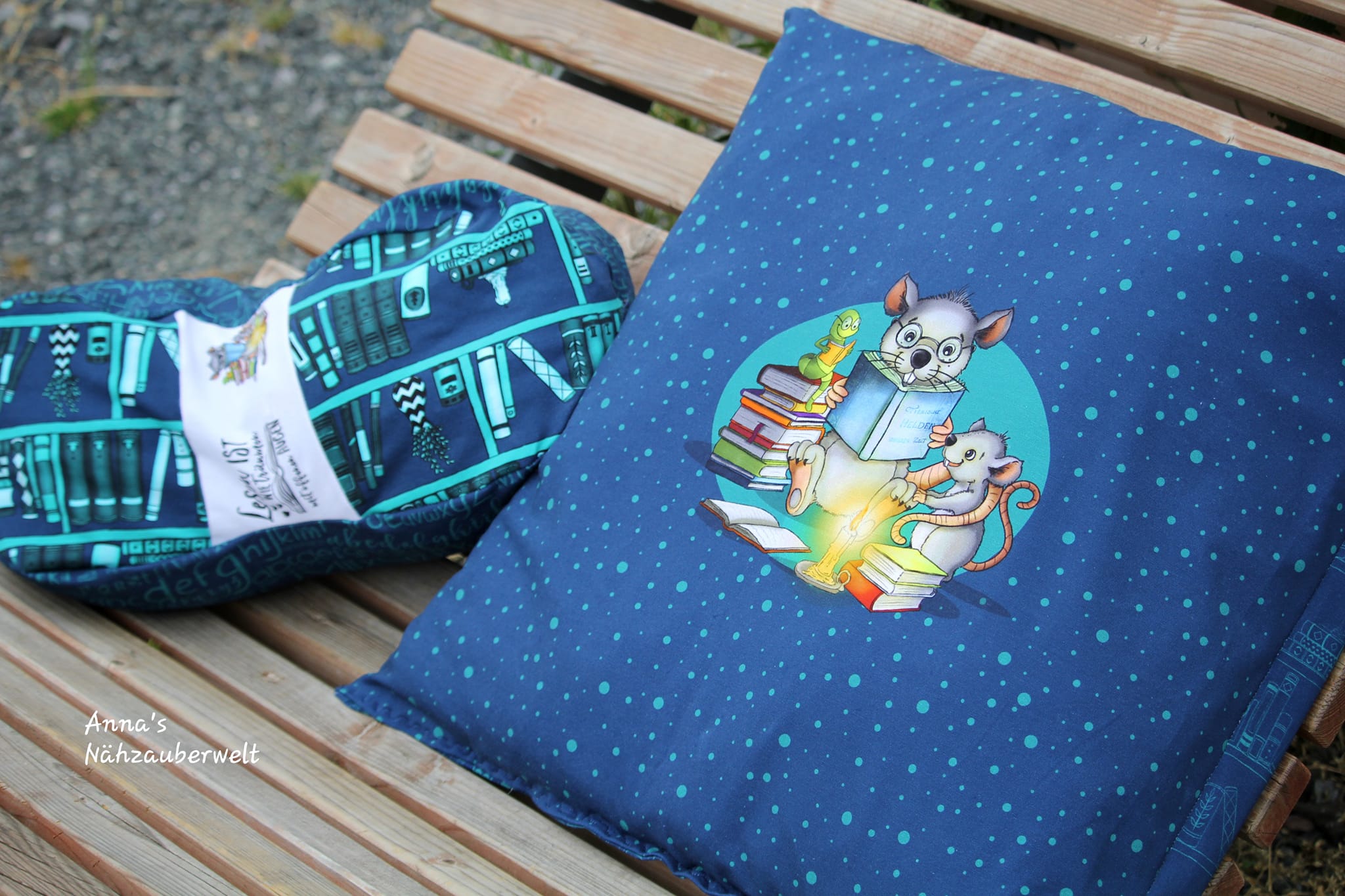 Bio-Jersey Leseratte dunkelpetrol