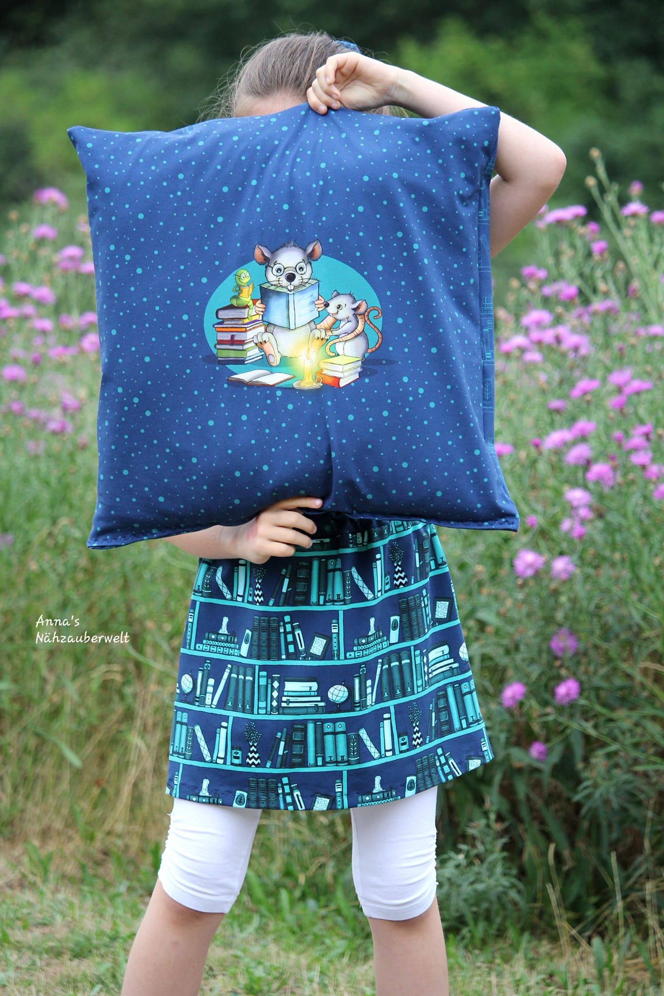 Bio-Jersey Leseratte dunkelpetrol