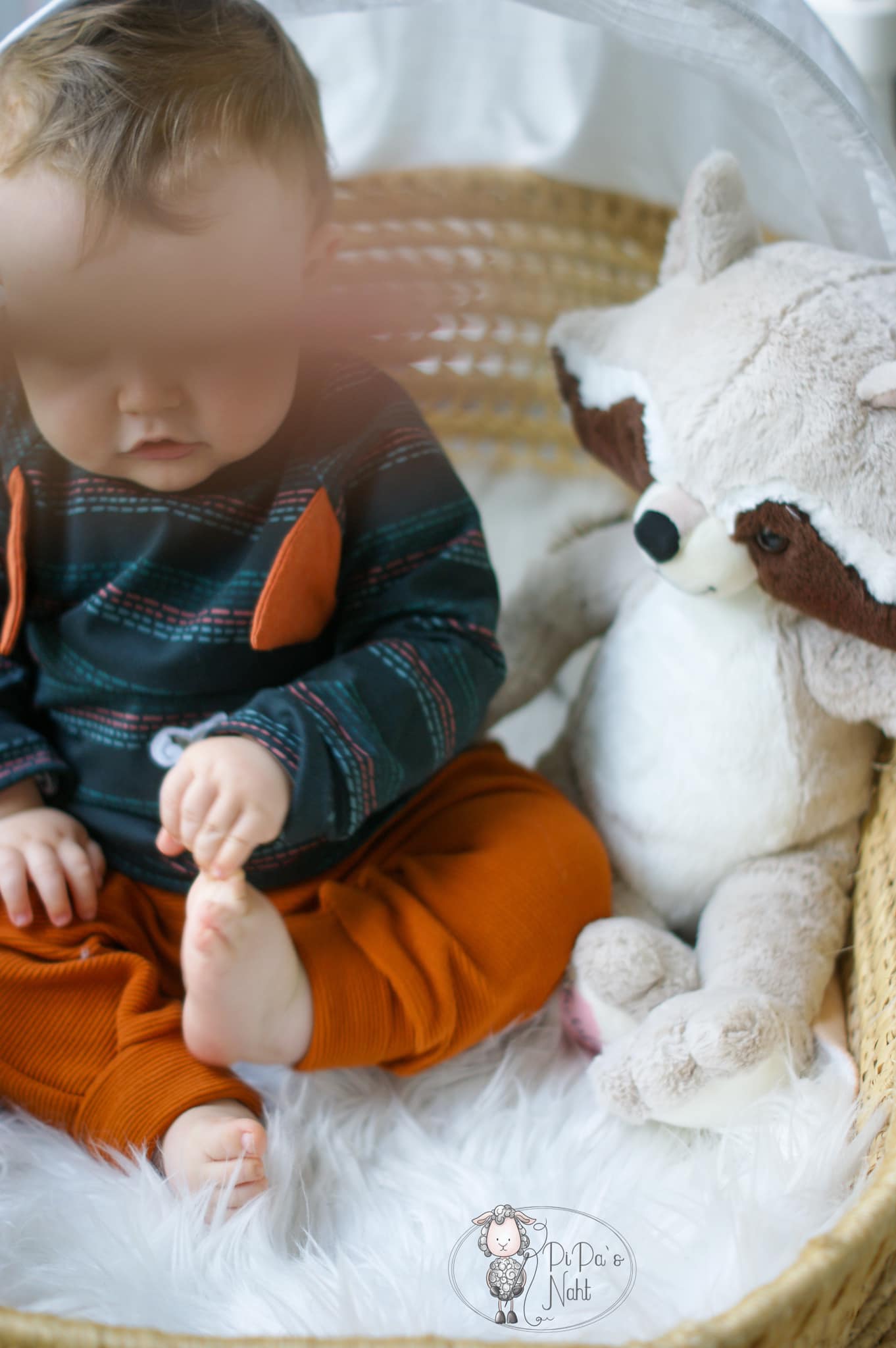 0,5m Bio-Jersey Charlie "Big Hug" Stripes dunkelgrau