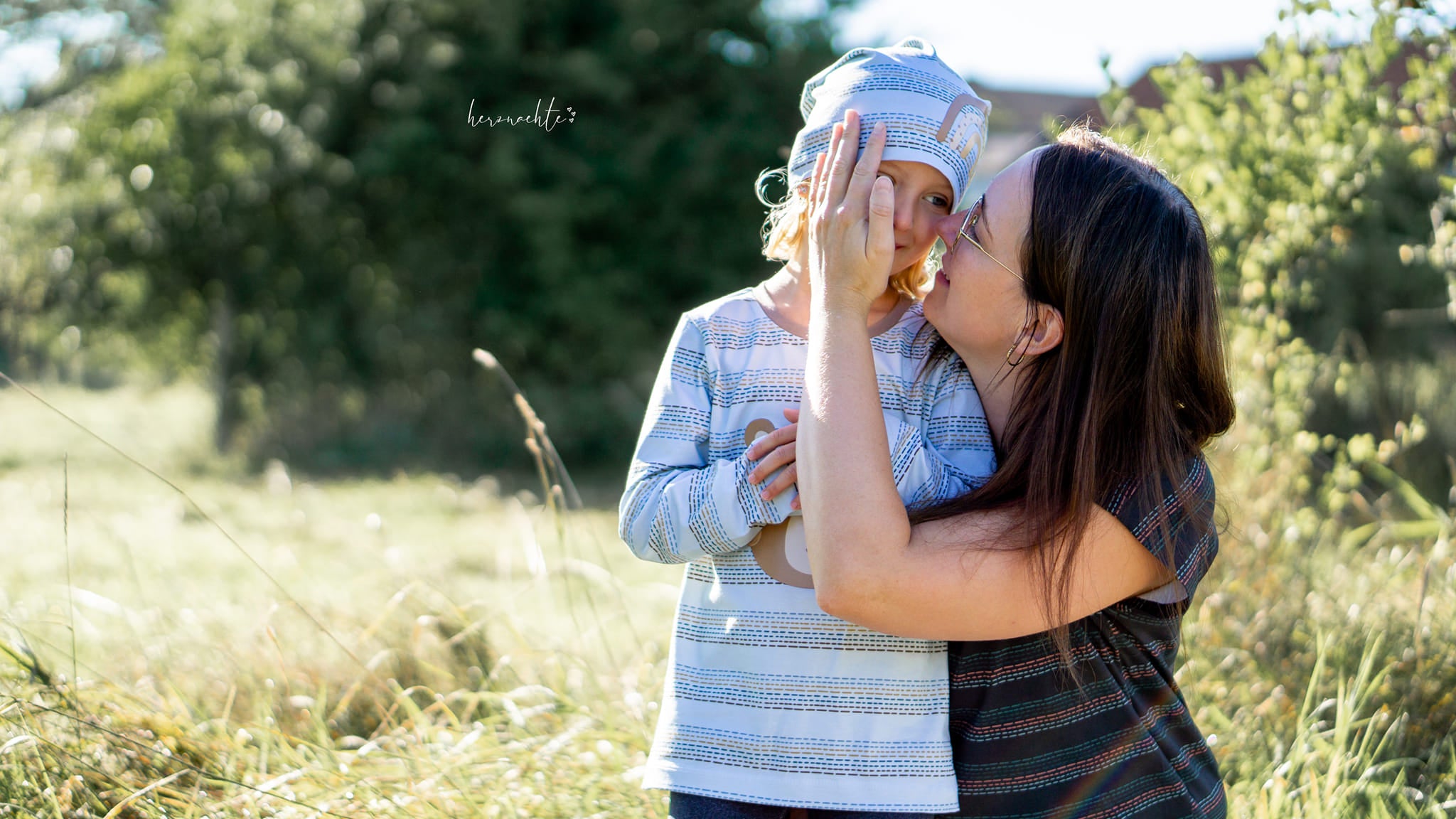 0,5m Bio-Jersey Charlie "Big Hug" Stripes dunkelgrau