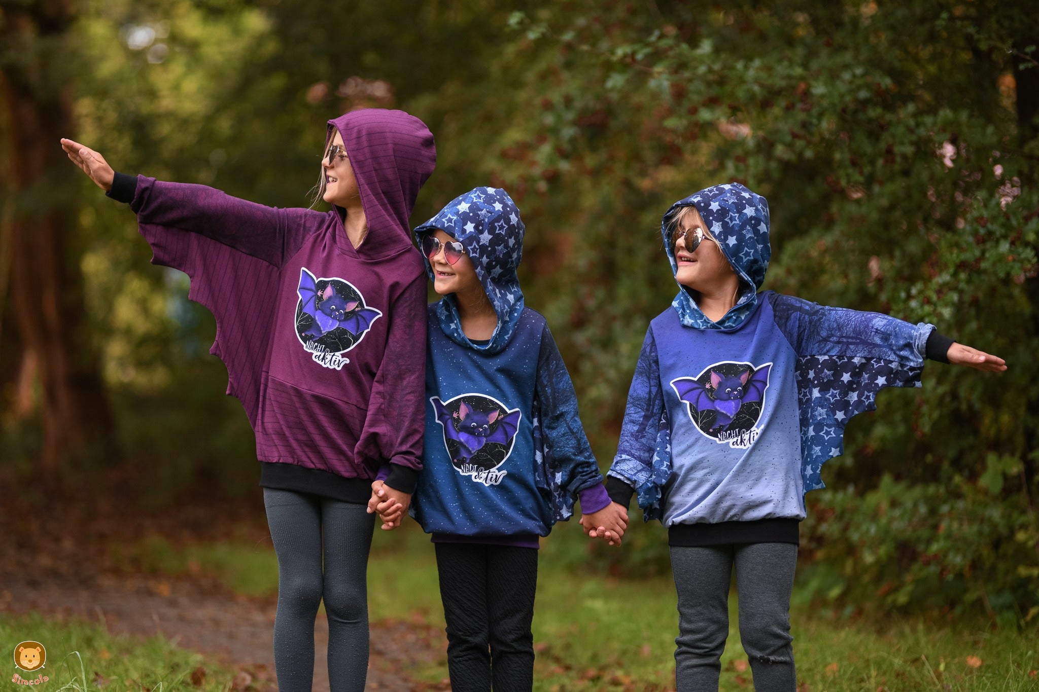 Bio-Jersey Fledermaus nachtaktiv Verlauf blau