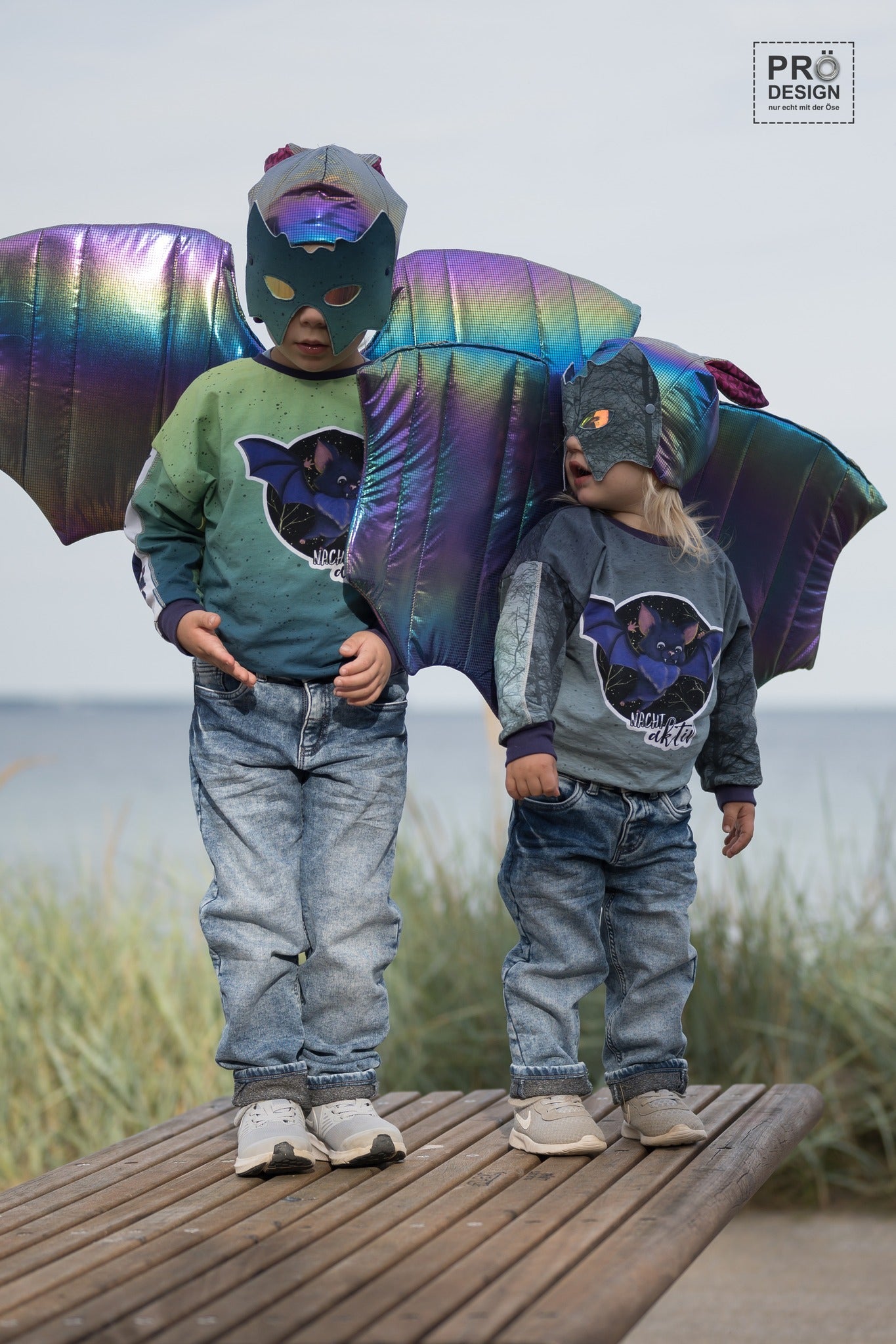 Bio-Jersey Fledermaus nachtaktiv Verlauf grau