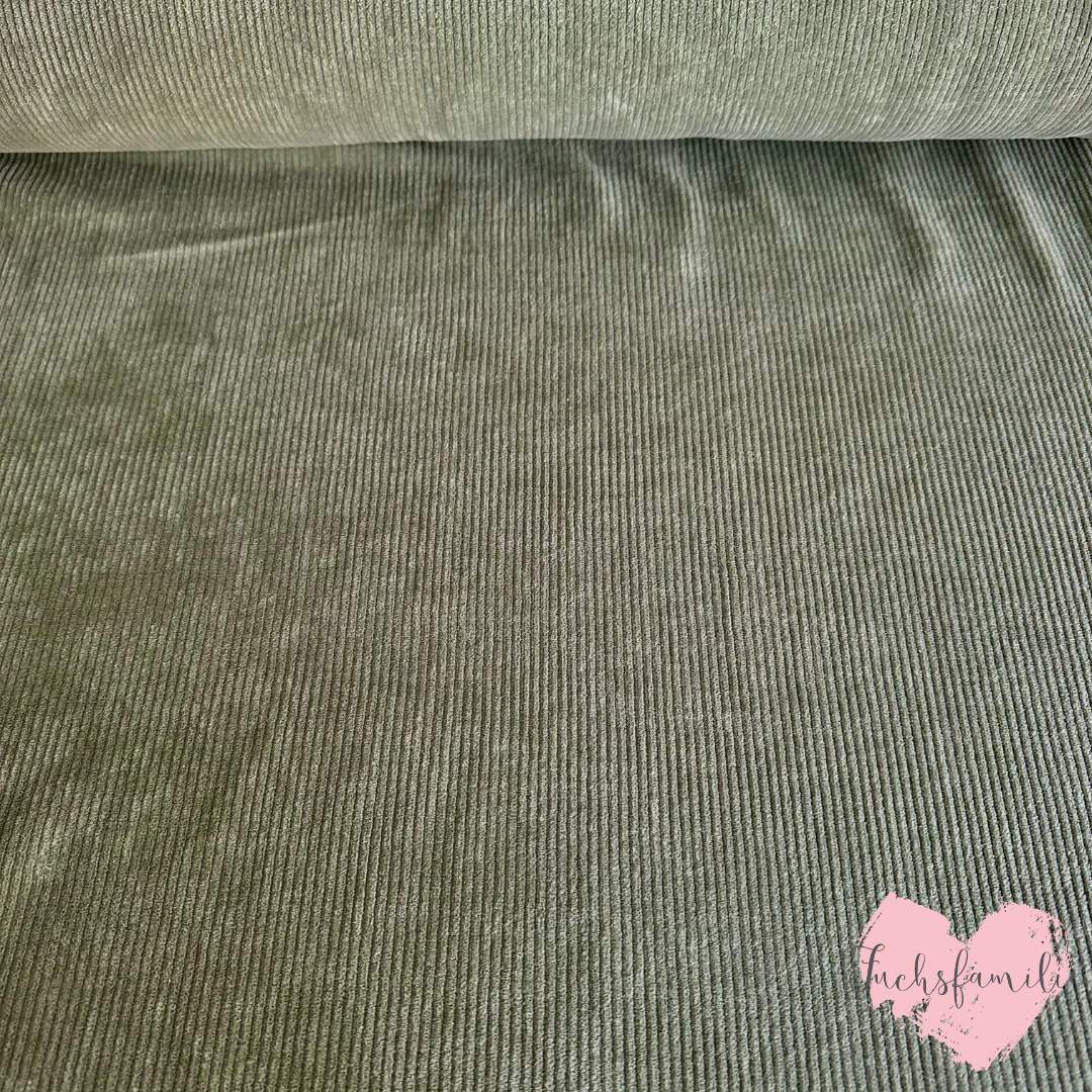 0,5m Velvory Khaki  - dehnbar & weich :)