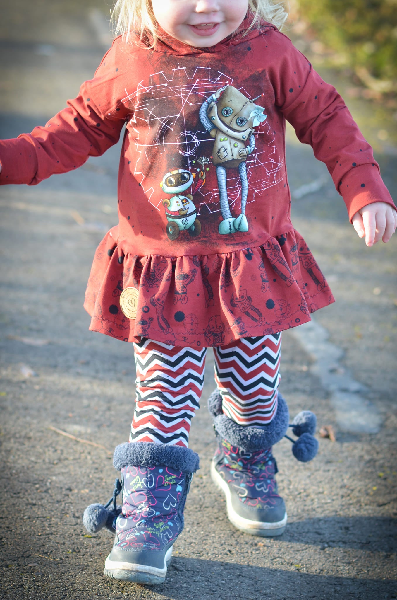 0,5m Bio-Jersey "BEEP beep" Chevron rot