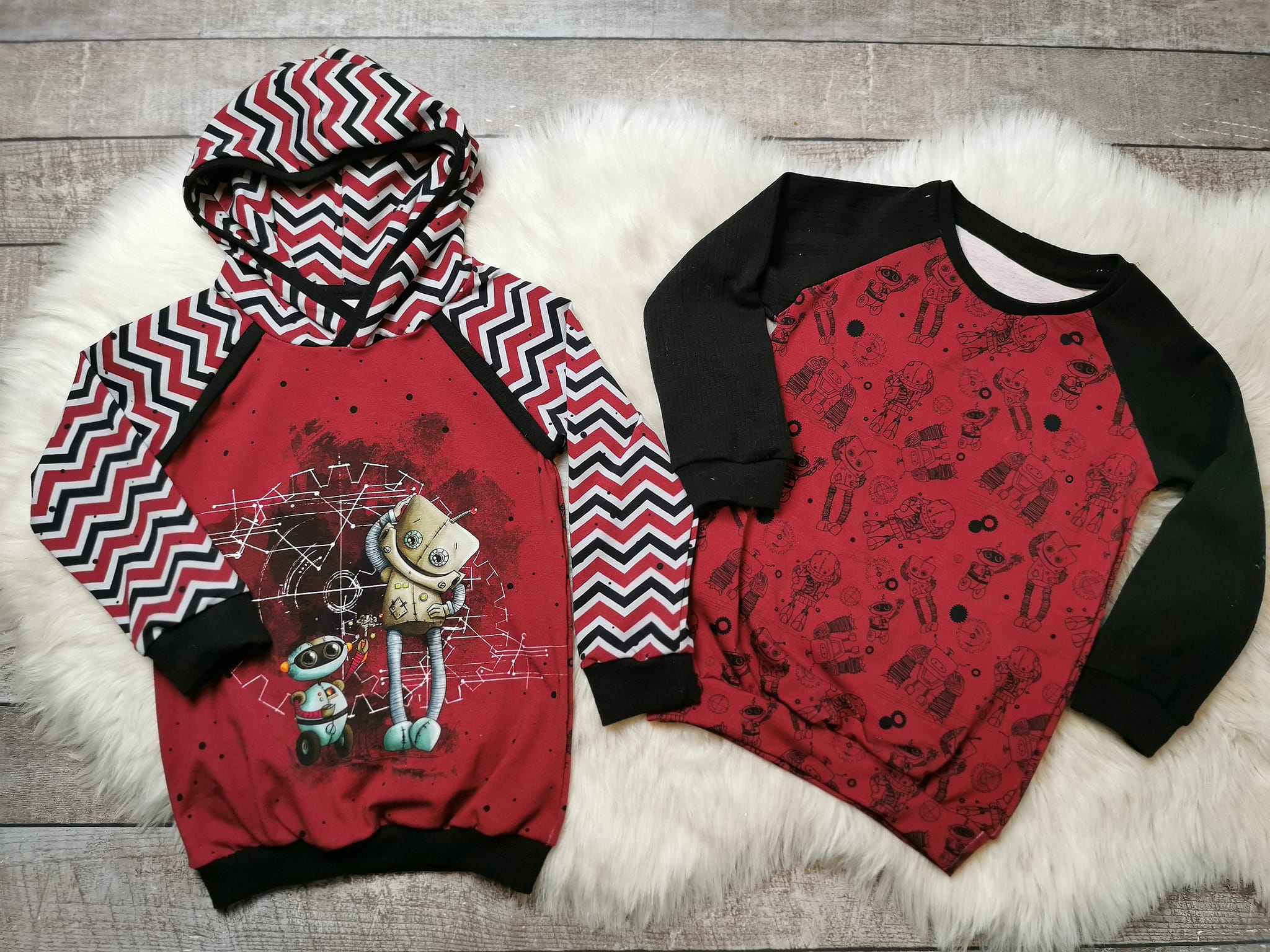 0,5m Bio-Jersey "BEEP beep" Chevron rot