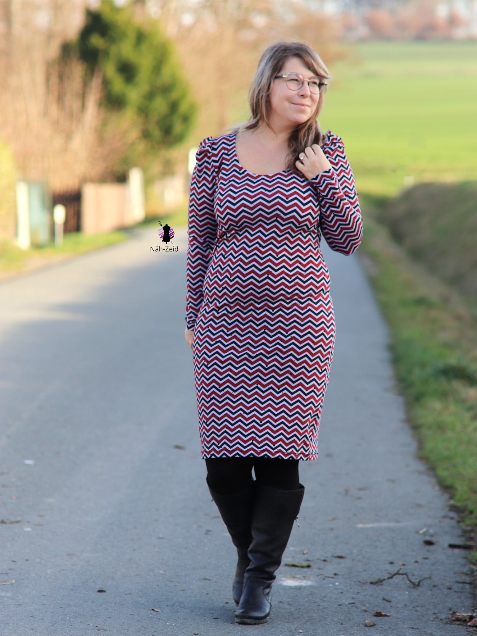 0,5m Bio-Jersey "BEEP beep" Chevron rot