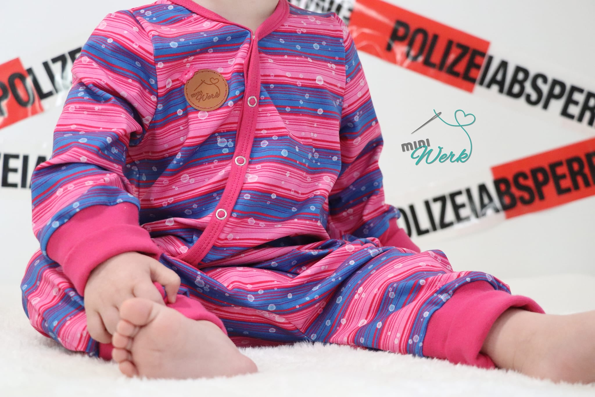 0,5m Bio-Jersey Charlie "Polizei" Kombi pink