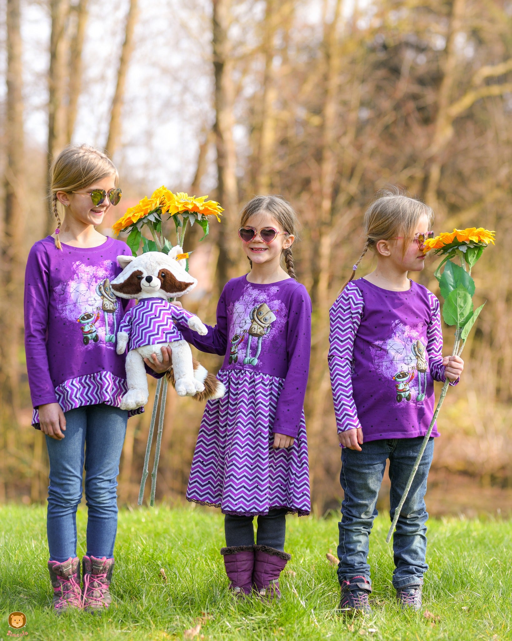 0,5m Bio-Jersey "BEEP beep" Chevron lila