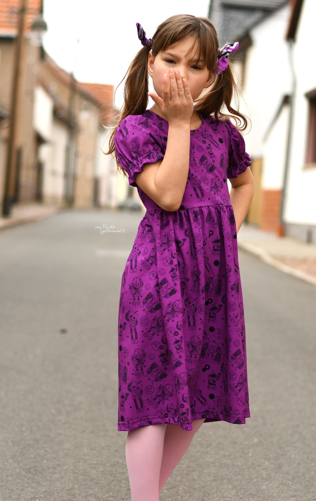 0,5m Bio-Jersey "BEEP beep" Allover pink