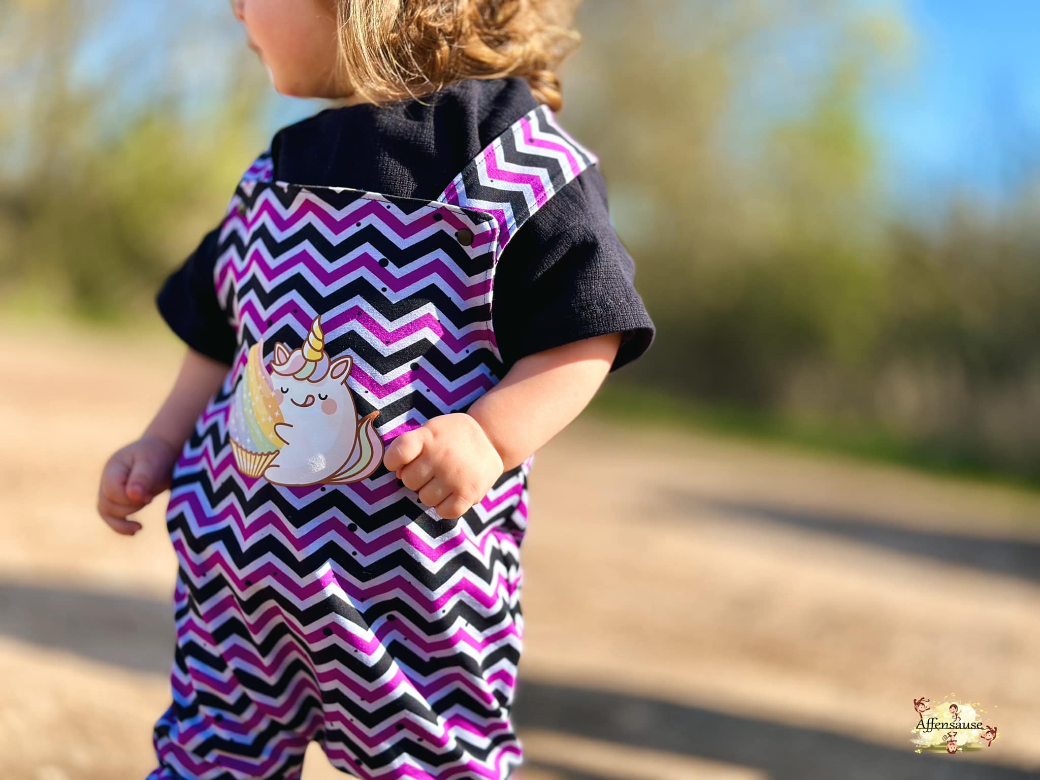 0,5m Bio-Jersey "BEEP beep" Chevron pink