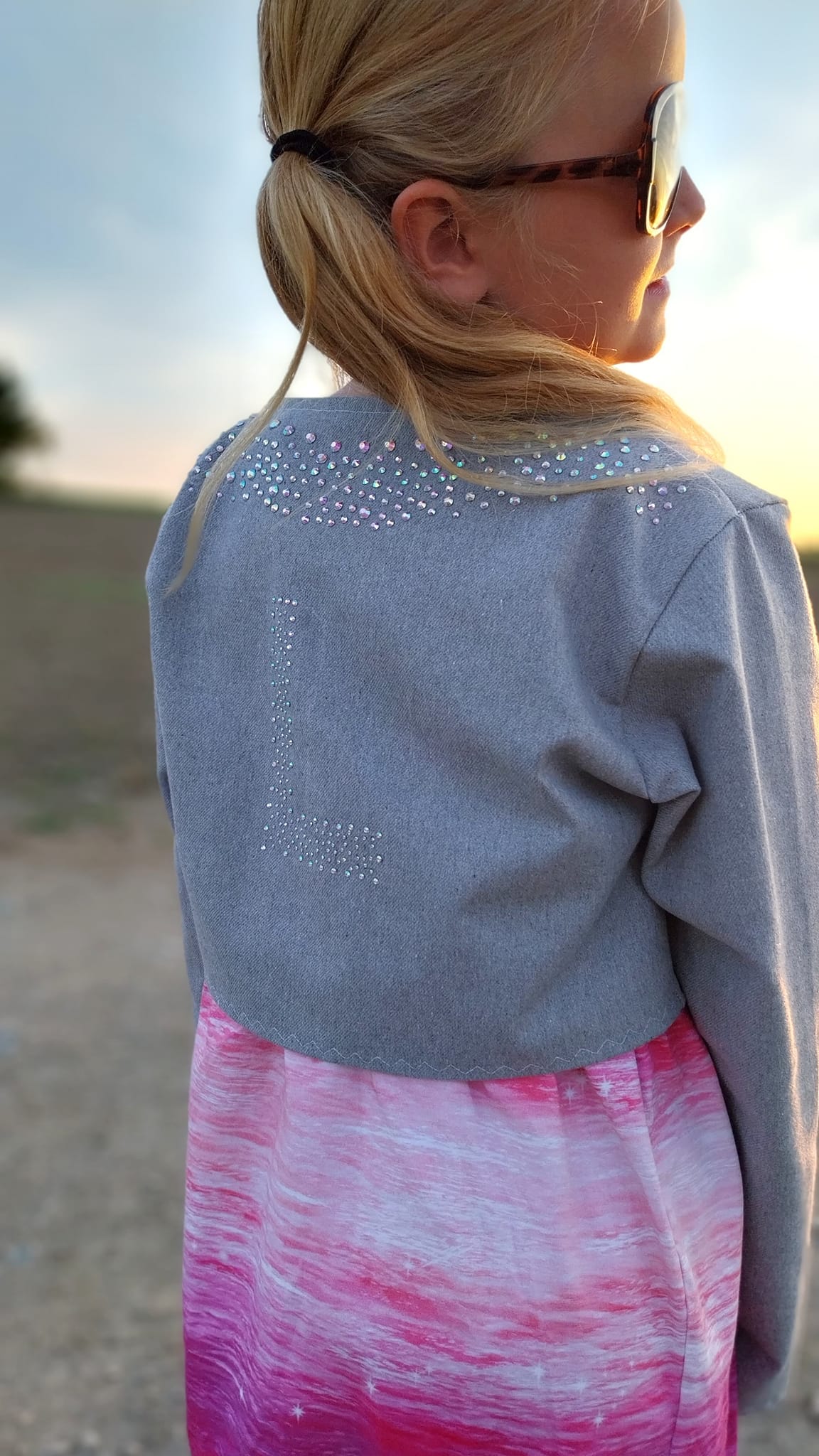 0,5m Recycled Jeans hellgrau