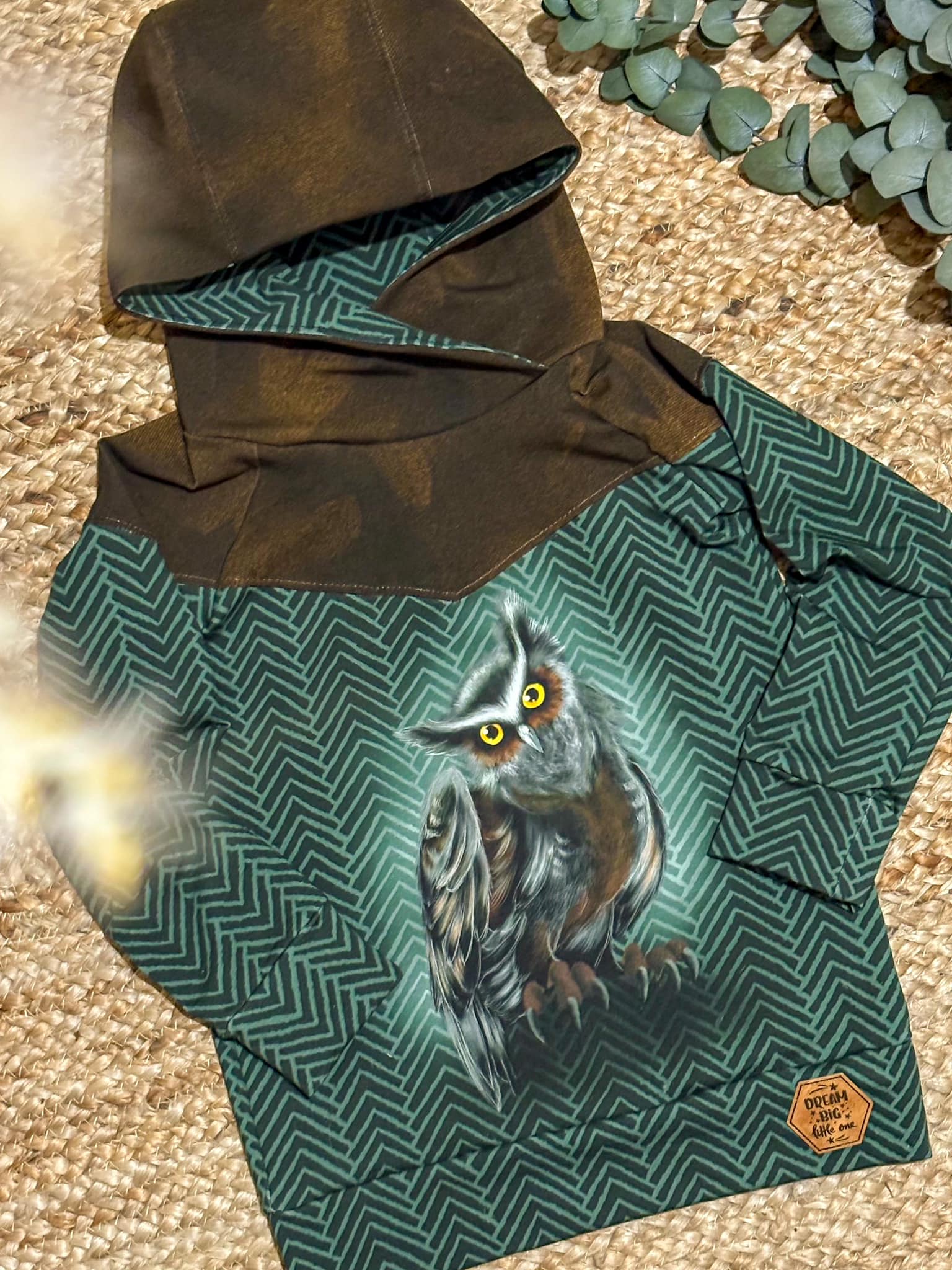 Bio-Sommersweat Owl at Night greygreen