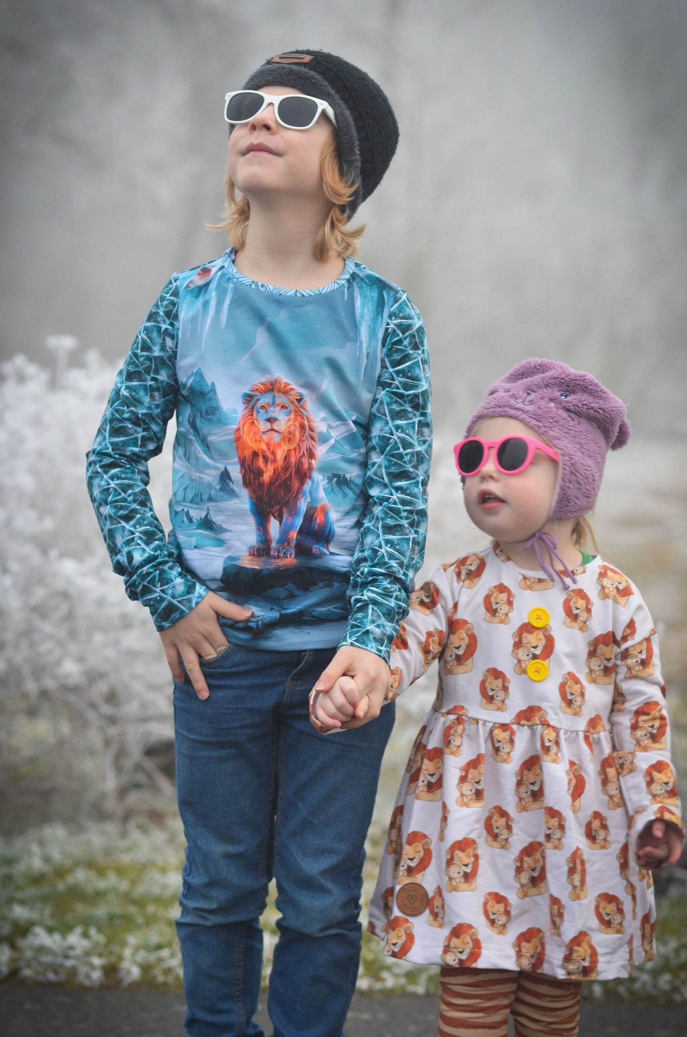 0,5m Bio-Sommersweat Löwenmama AOP