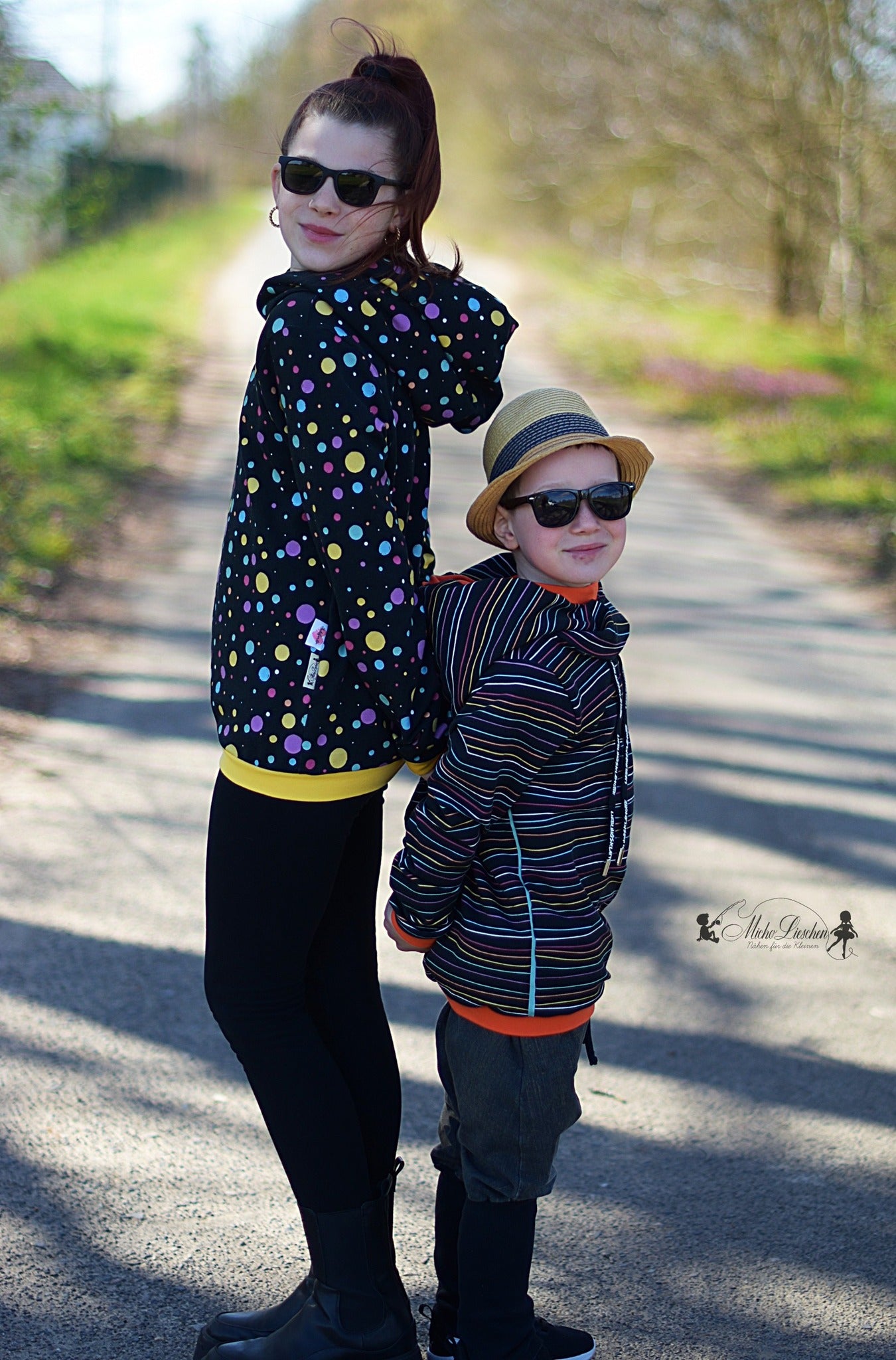 0,5m Bio-Sommersweat Unicorn Dreams Kombi Punkte dunkel