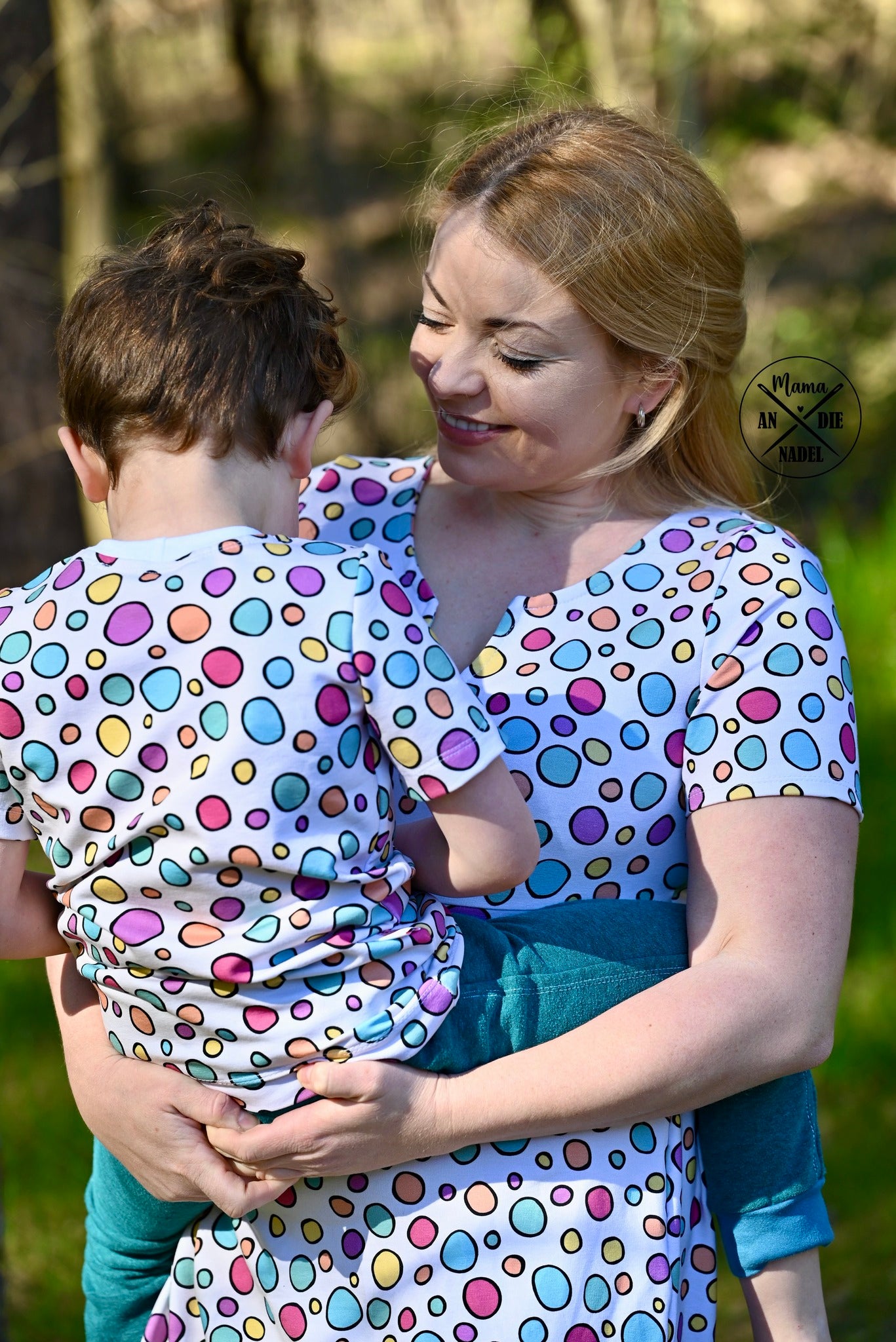 0,5m Bio-Sommersweat Unicorn Dreams Kombi Kreise hell