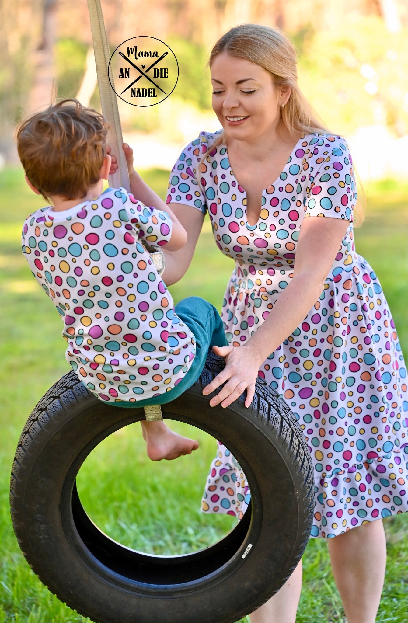 0,5m Bio-Sommersweat Unicorn Dreams Kombi Kreise hell