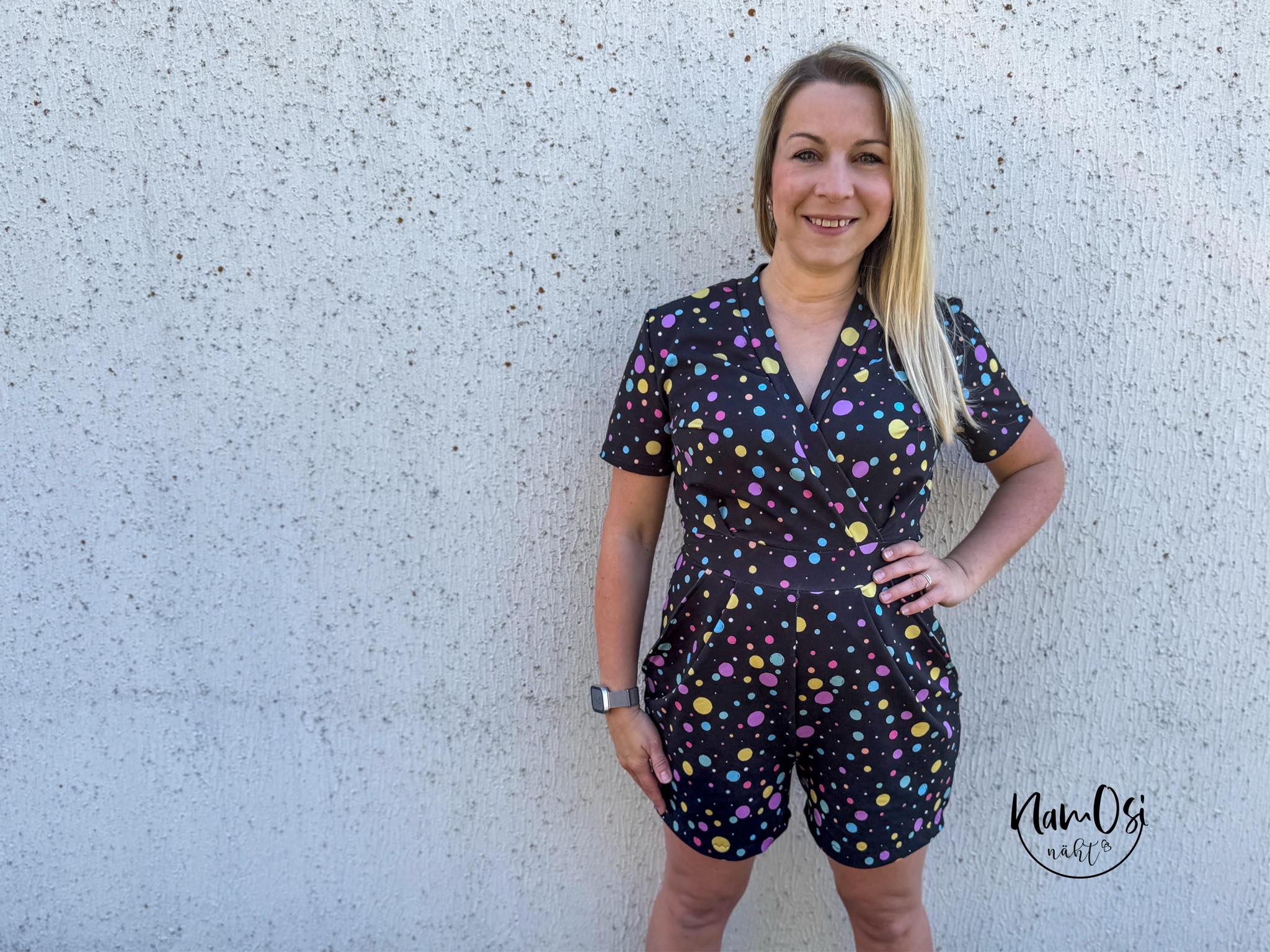 0,5m Bio-Sommersweat Unicorn Dreams Kombi Punkte dunkel