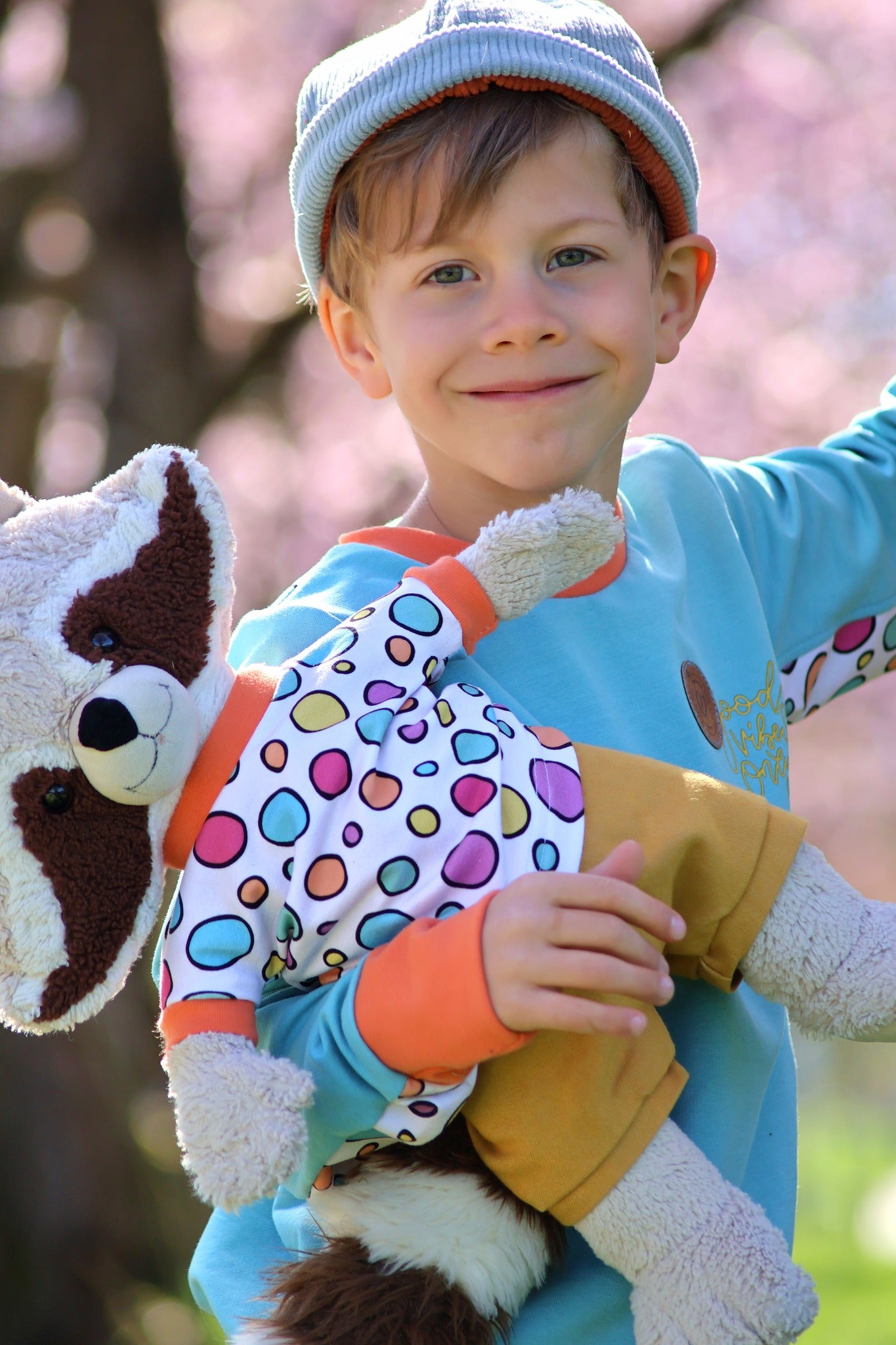 0,5m Bio-Sommersweat Unicorn Dreams Kombi Kreise hell