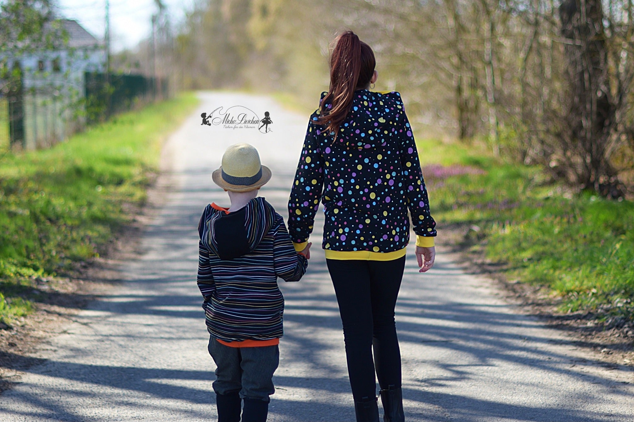 0,5m Bio-Sommersweat Unicorn Dreams Kombi Punkte dunkel