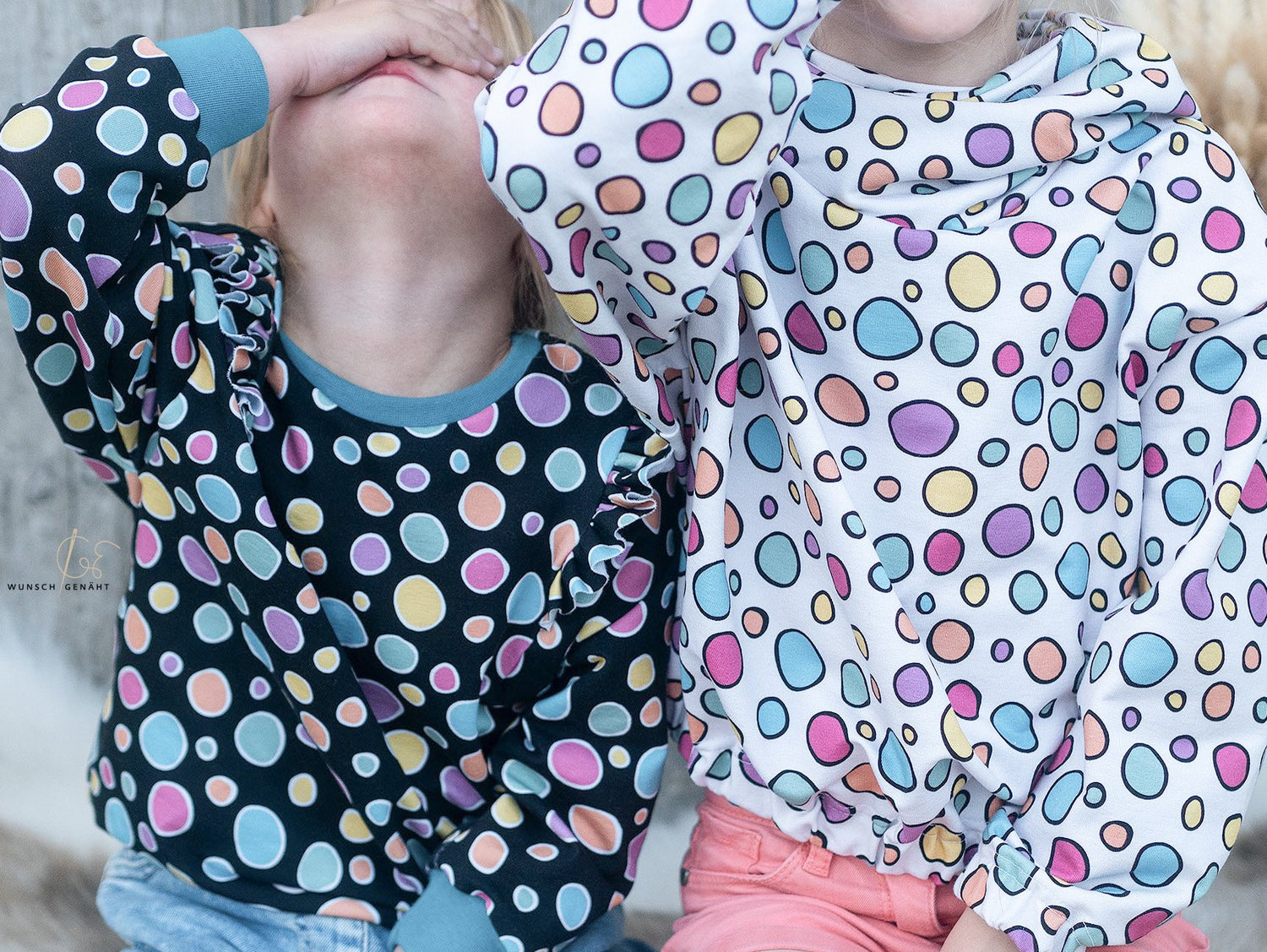 0,5m Bio-Sommersweat Unicorn Dreams Kombi Kreise hell