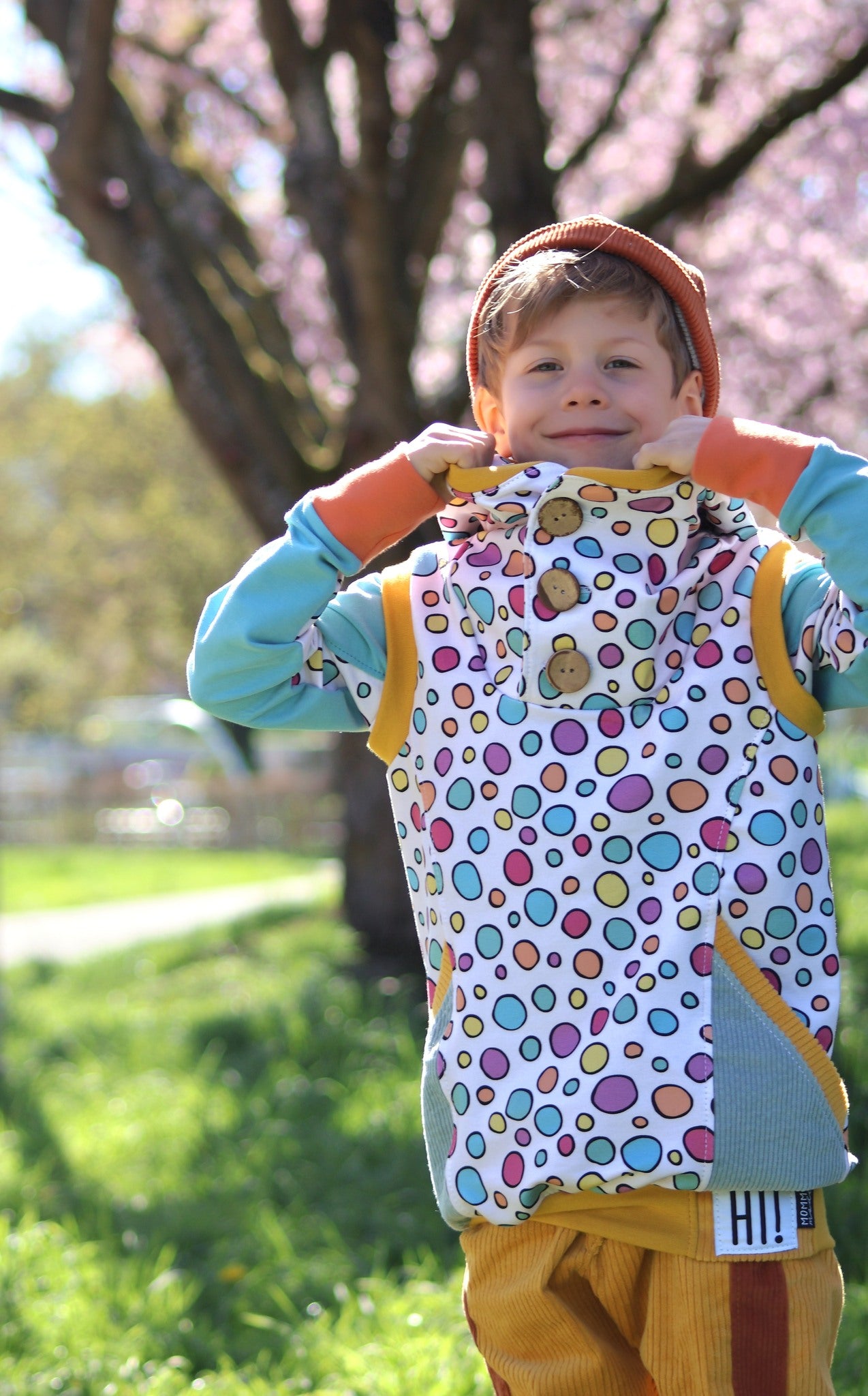 0,5m Bio-Sommersweat Unicorn Dreams Kombi Kreise hell