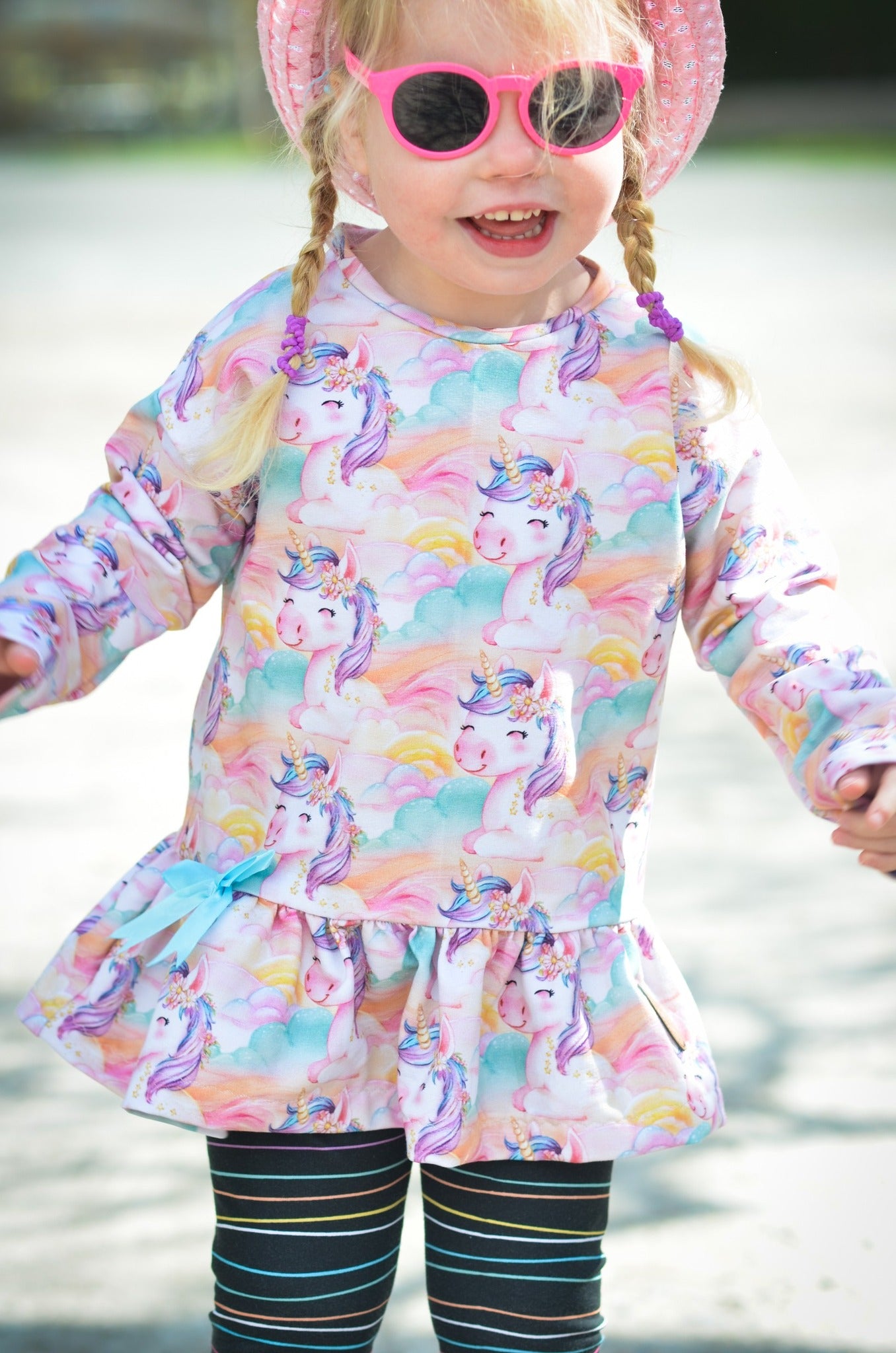 0,5m Bio-Sommersweat Unicorn Dreams AOP