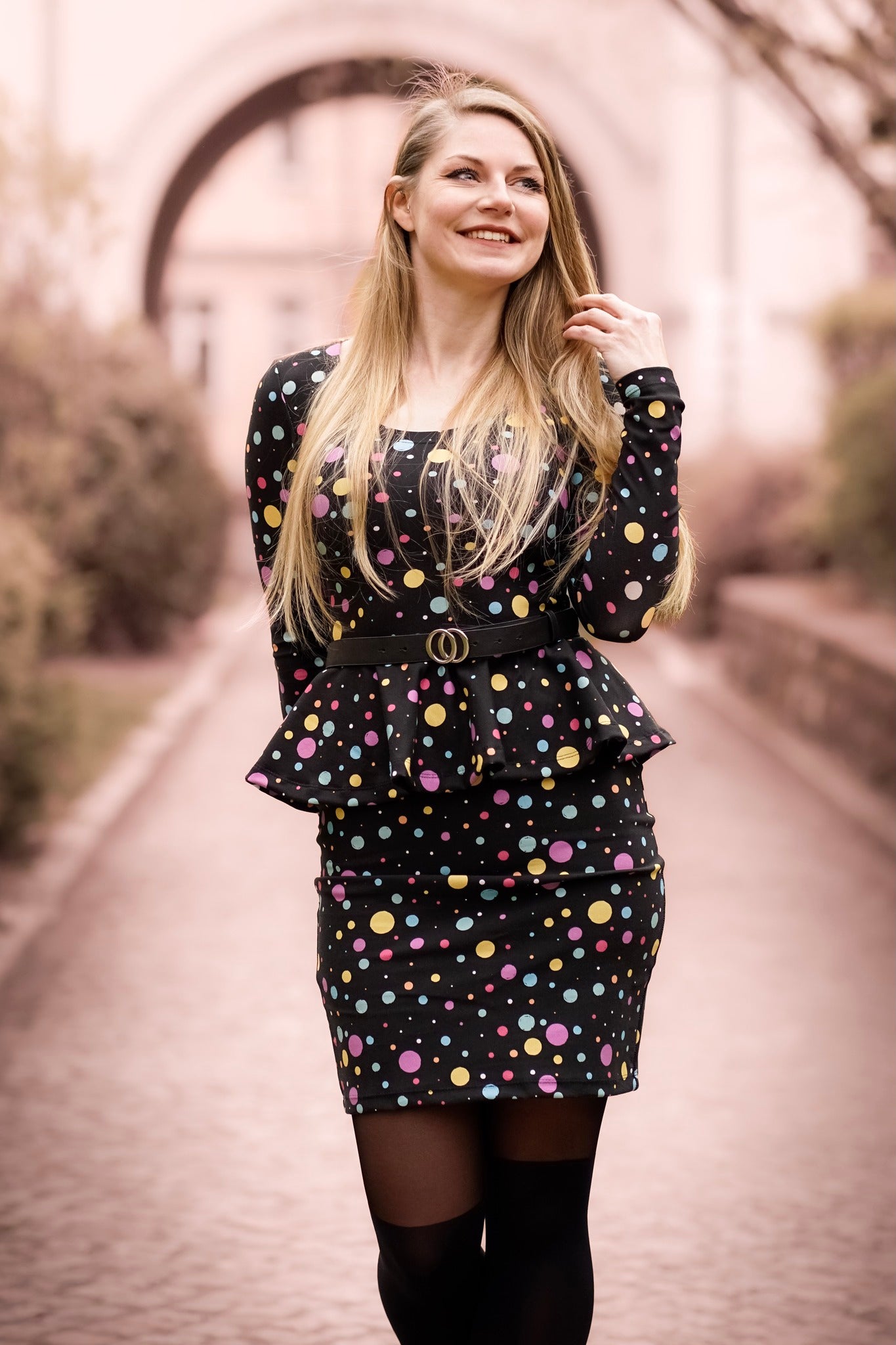 0,5m Bio-Sommersweat Unicorn Dreams Kombi Punkte dunkel