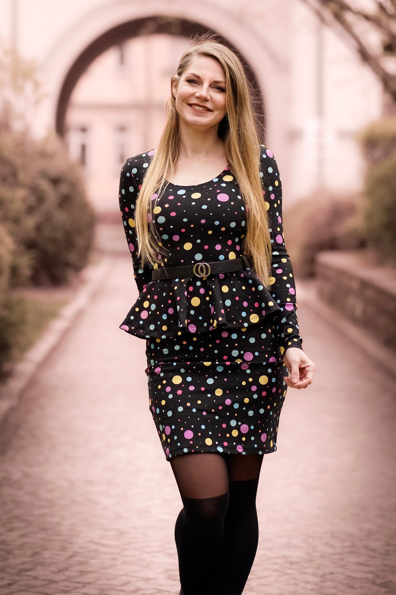 0,5m Bio-Sommersweat Unicorn Dreams Kombi Punkte dunkel