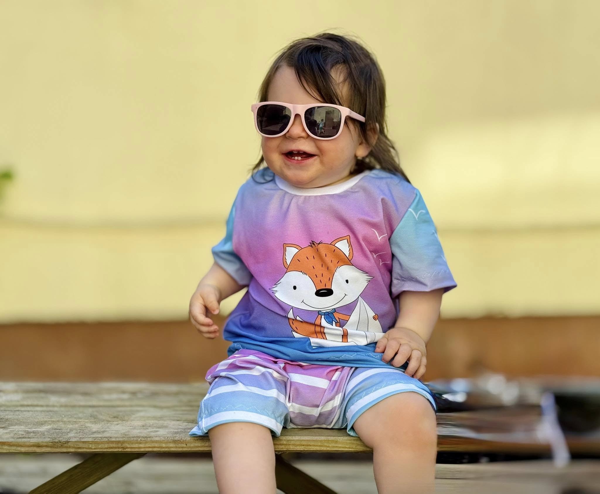 Bio-Jersey Fuchsmatrose blau-pink – Rapport ca. 58cm (+/- 5cm)