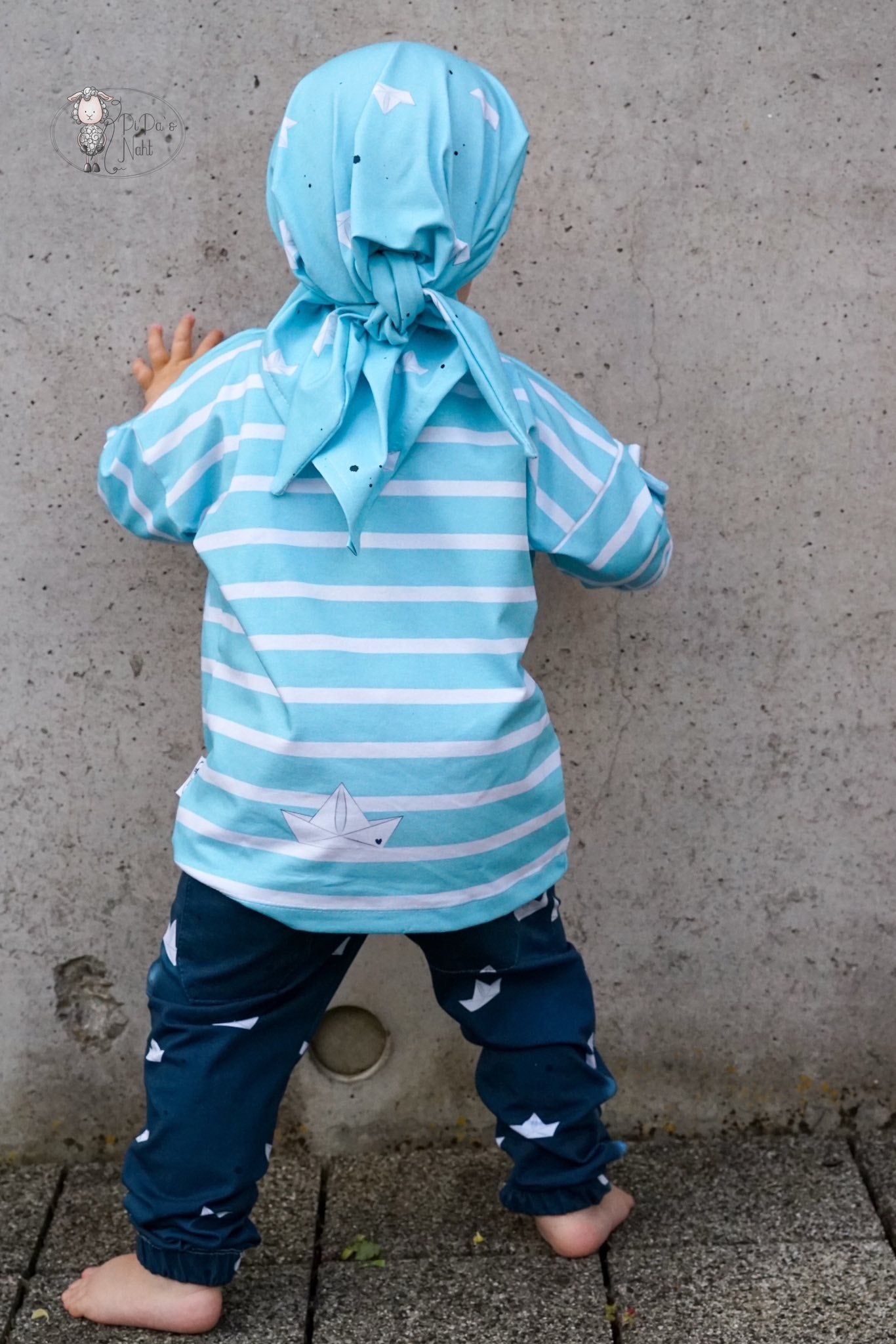 Bio-Jersey Fuchsmatrose türkis – Rapport ca. 58cm (+/- 5cm)