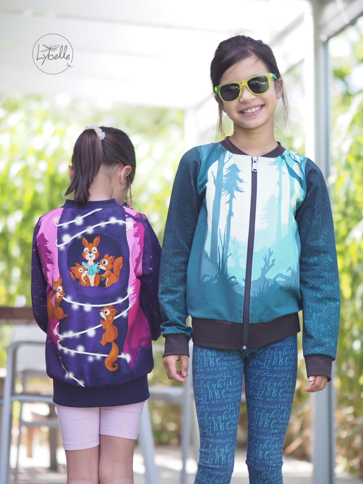 Bio-Sommersweat Eichhörnchenliebe teal