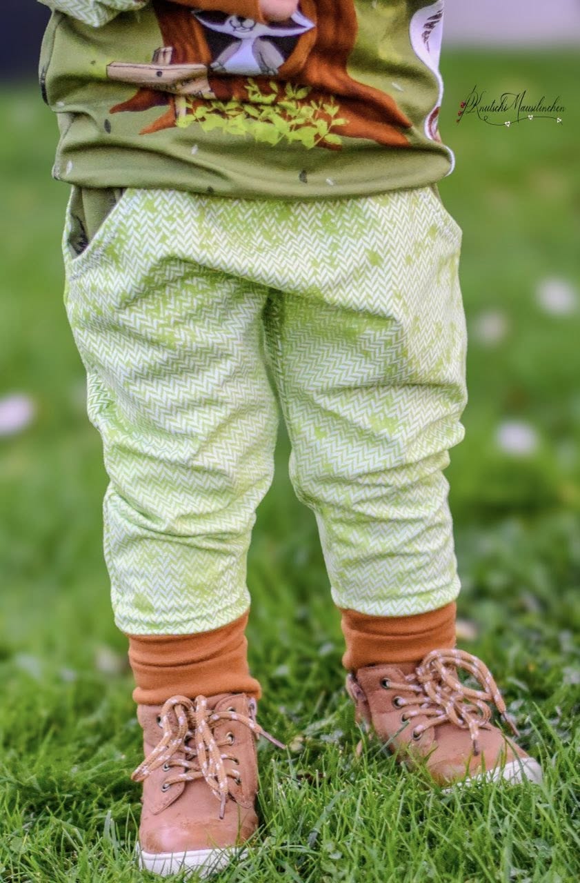 0,5m Bio-Sommersweat Fischgrät Dirty Herringbone gradient light green