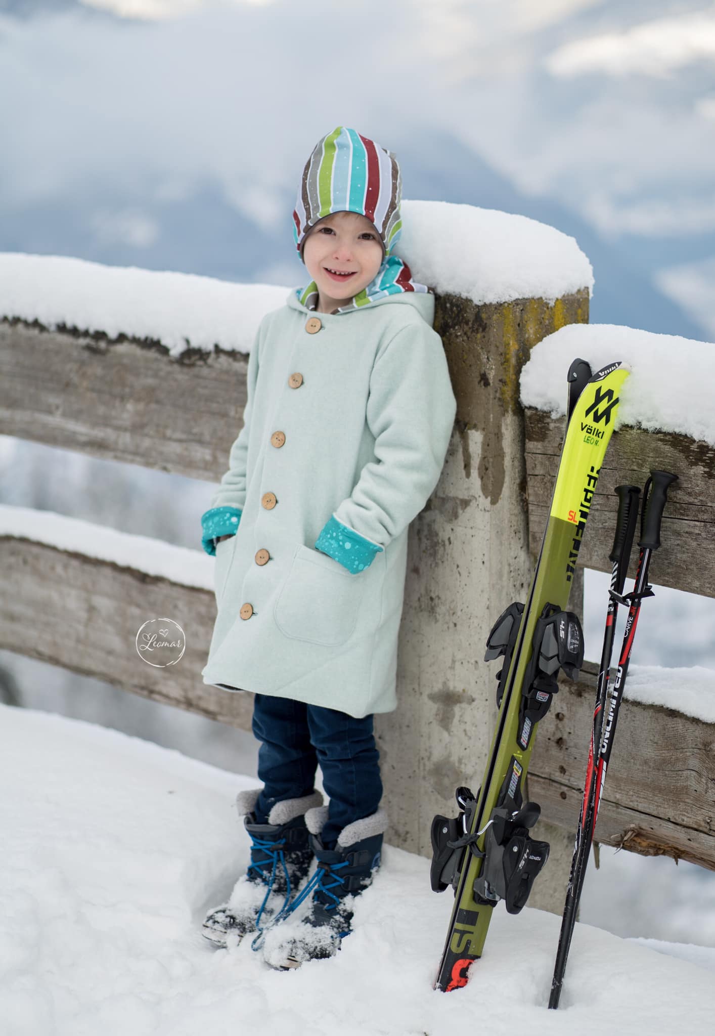 0,5m Bio-Baumwollfleece mint melange