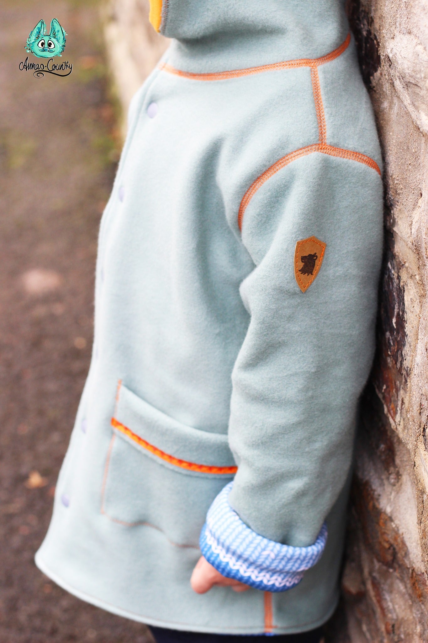 0,5m Bio-Baumwollfleece mint melange