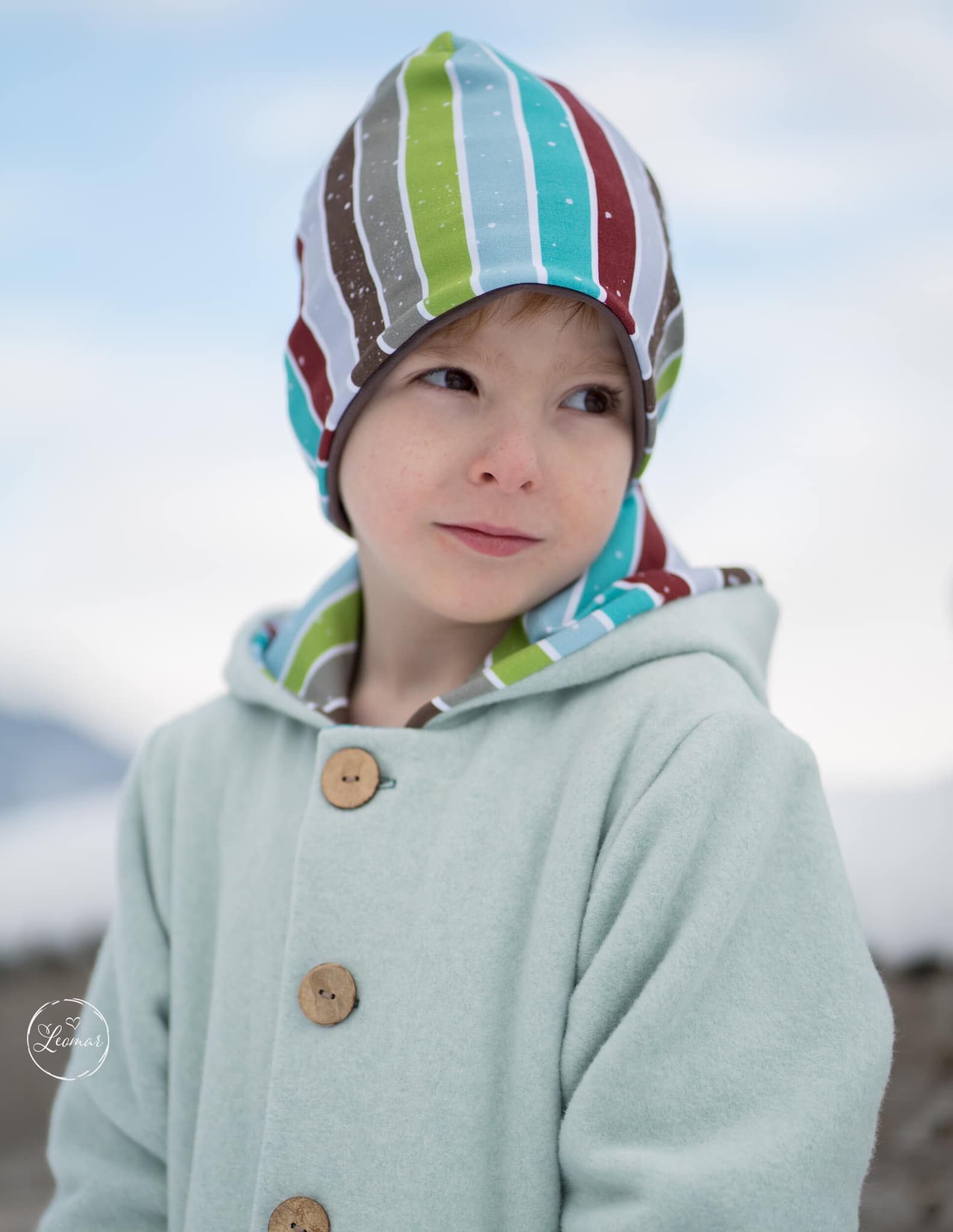 0,5m Bio-Baumwollfleece mint melange