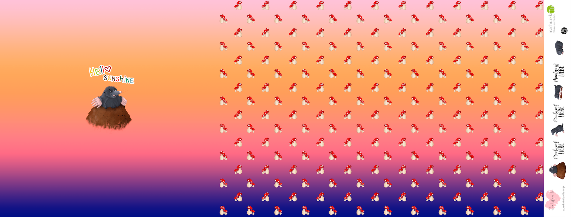 Bio-Jersey MaulwurfLIEBE sunset